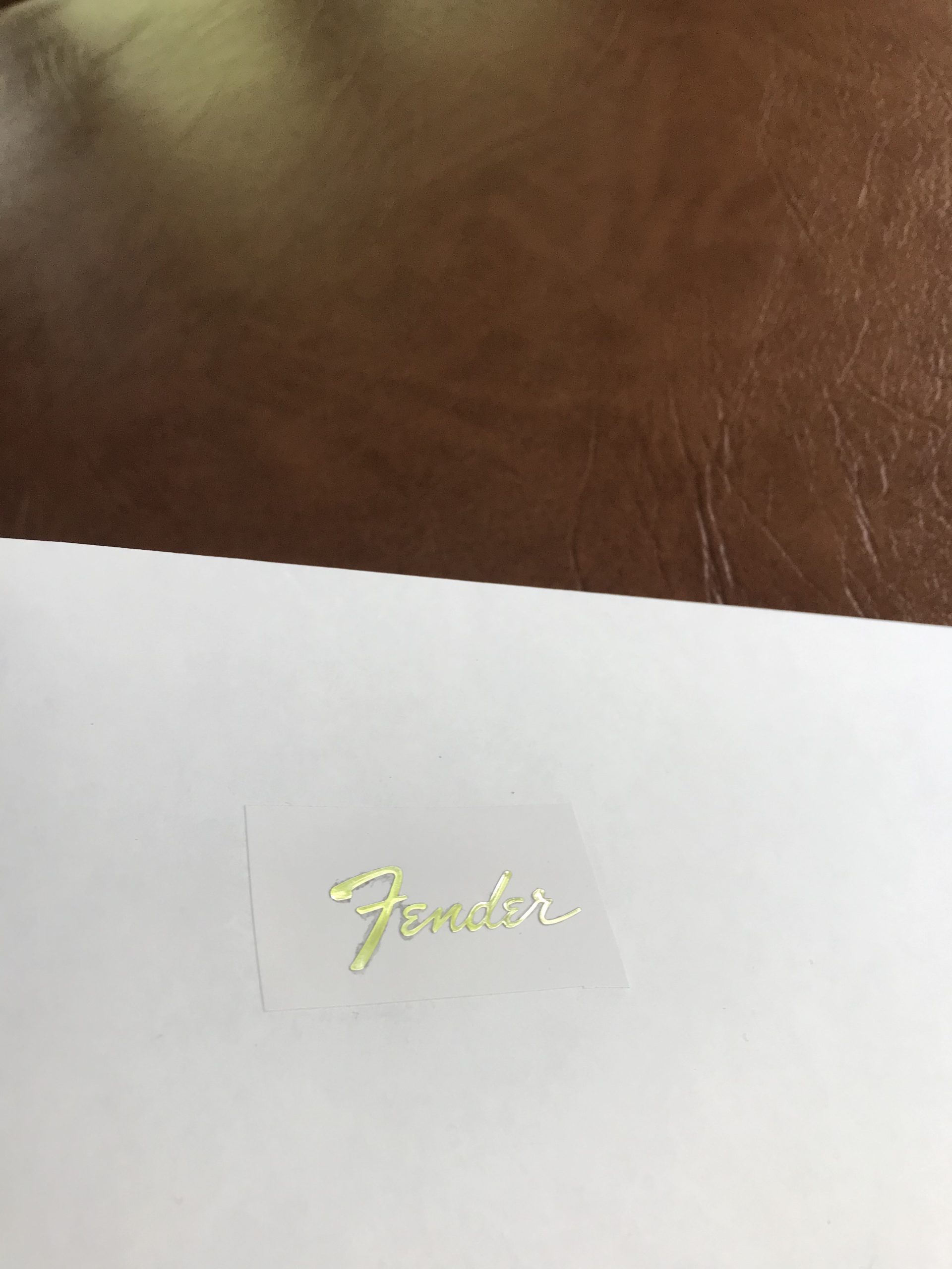 Fender Stratocaster Guitar Decal 3D Metal M6