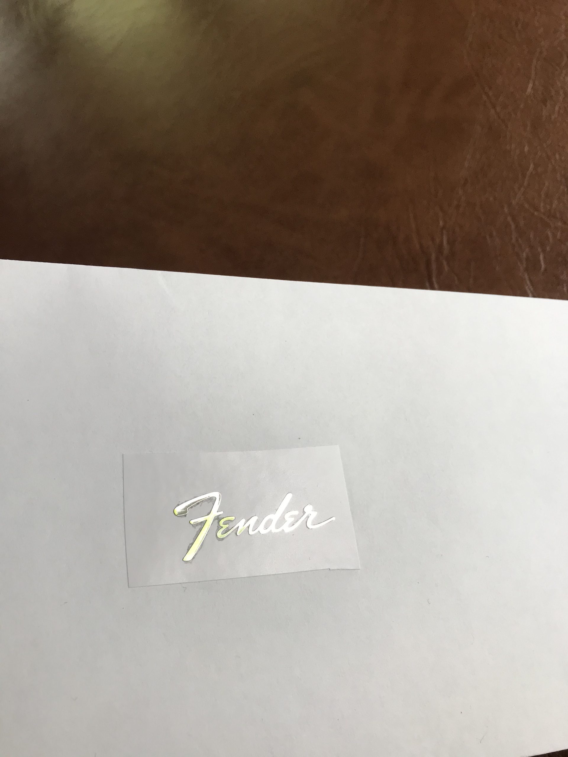 Fender Stratocaster Guitar Decal 3D Metal M6