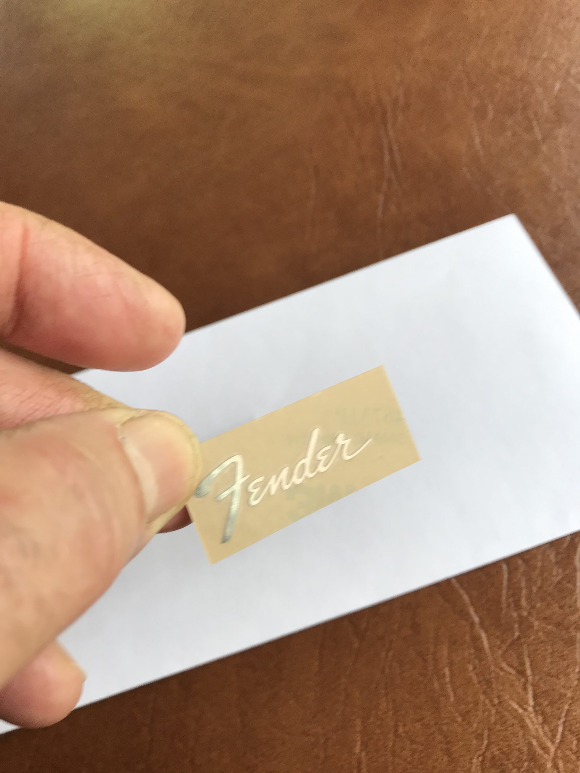 Fender Stratocaster Guitar Decal 3D Metal M6
