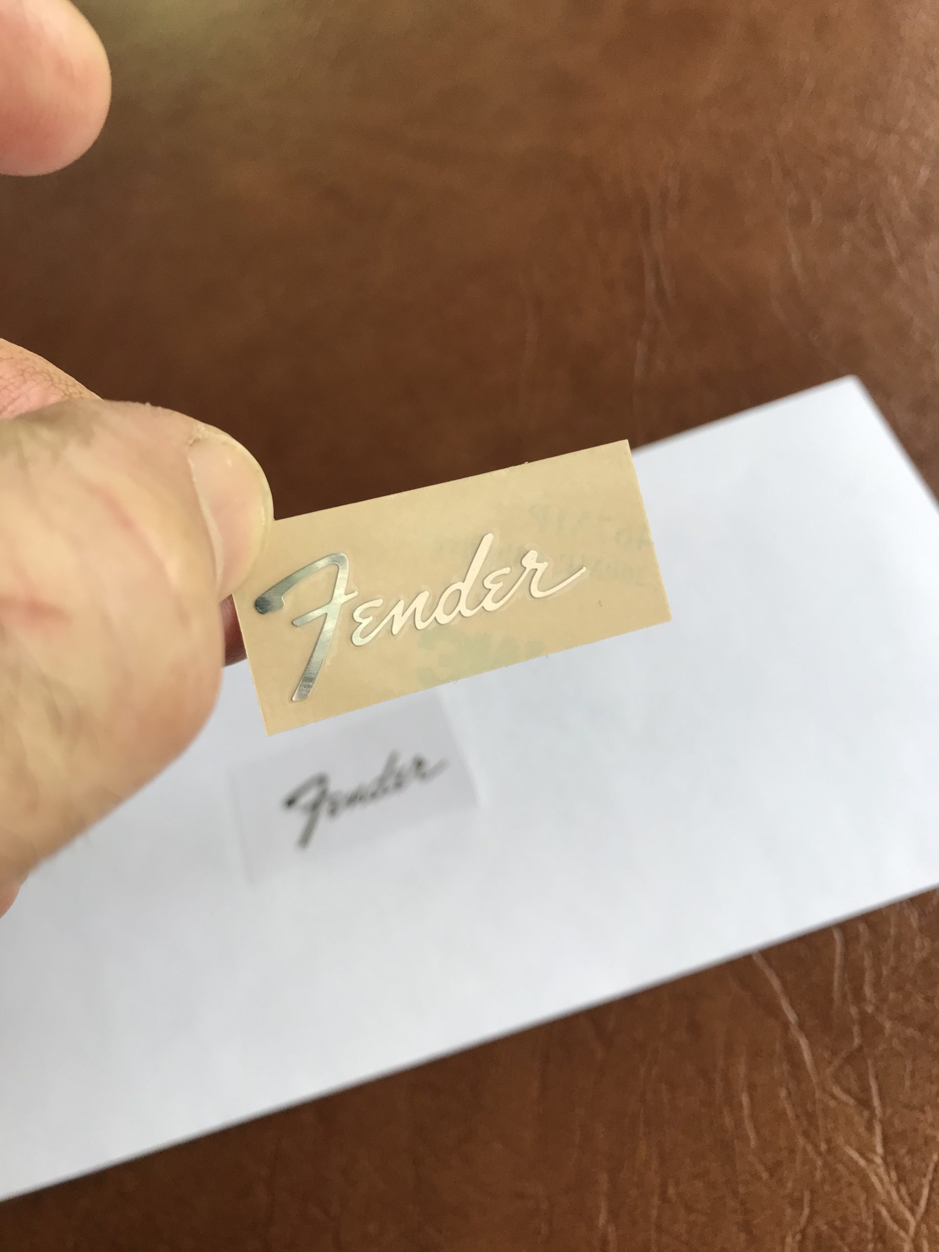 Fender Stratocaster Guitar Decal 3D Metal M6