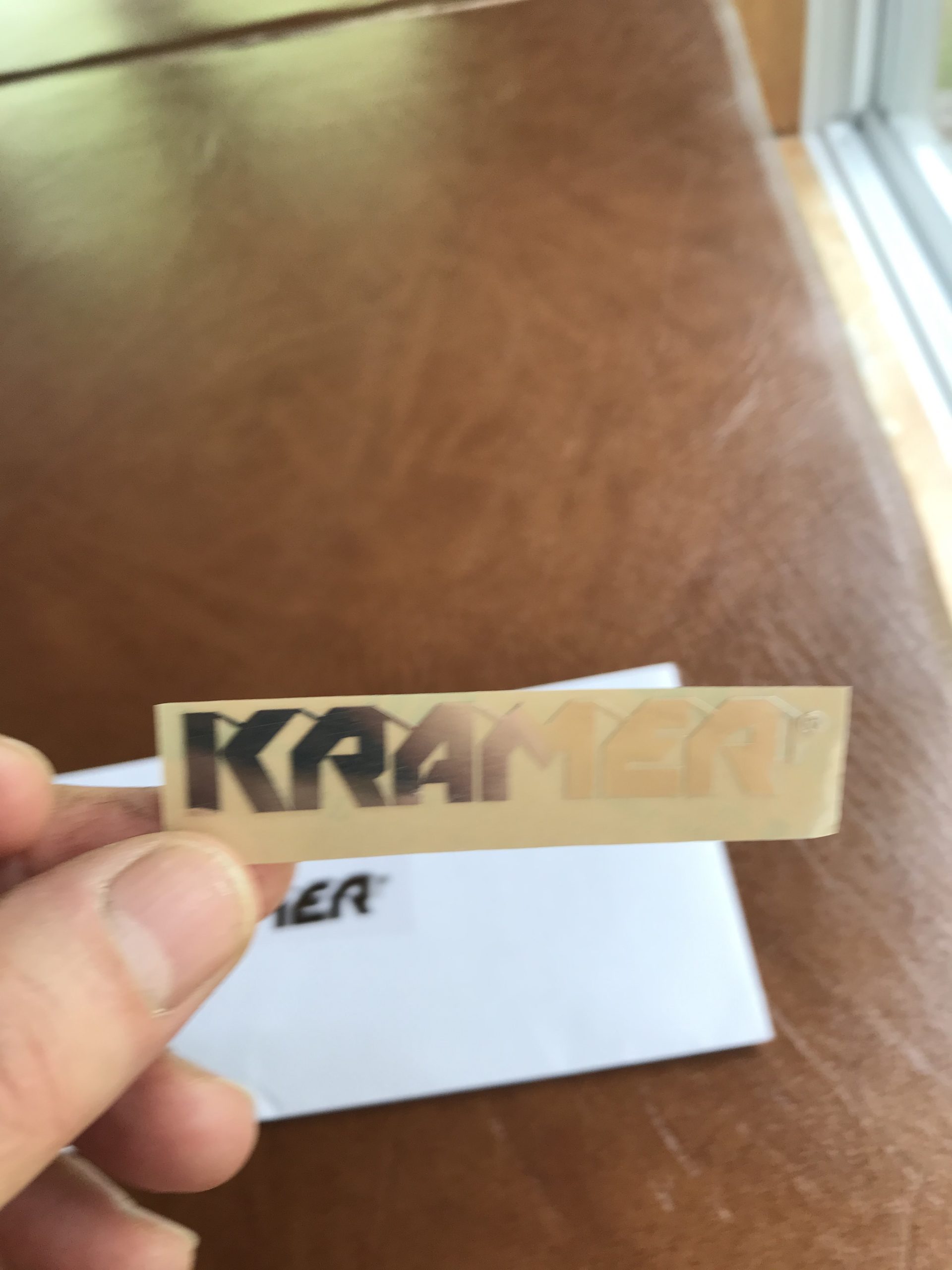 Kramer Guitar Metal Decal M9