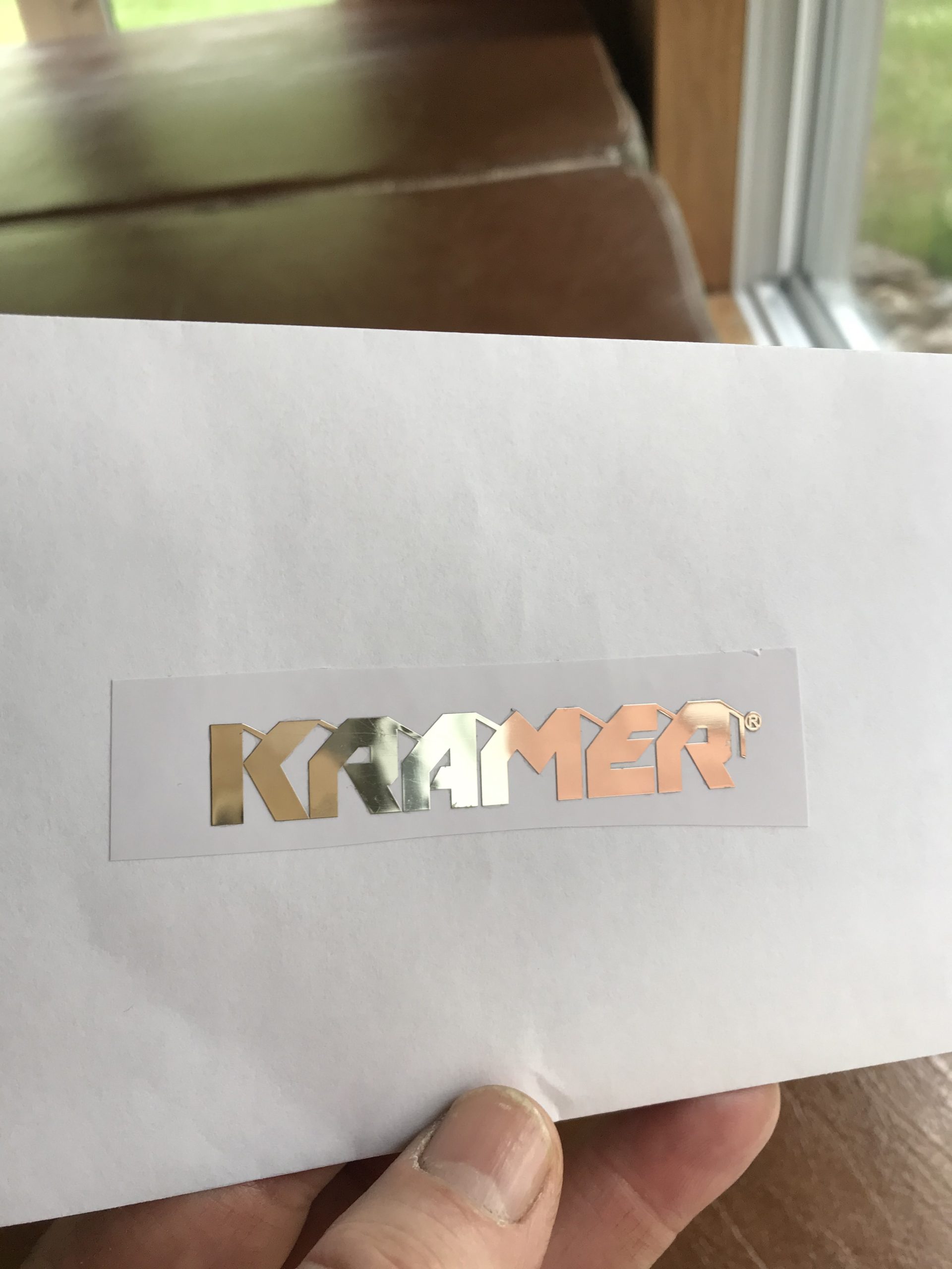 Kramer Guitar Metal Decal M9