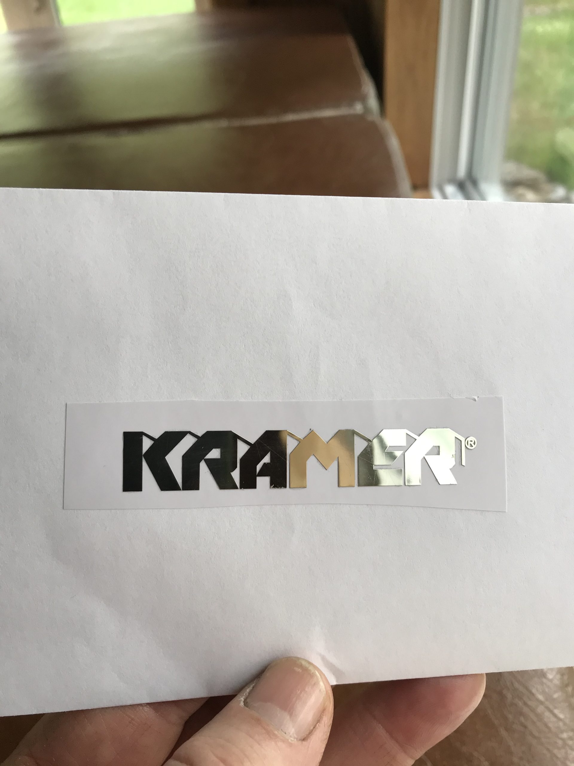 Kramer Guitar Metal Decal M9