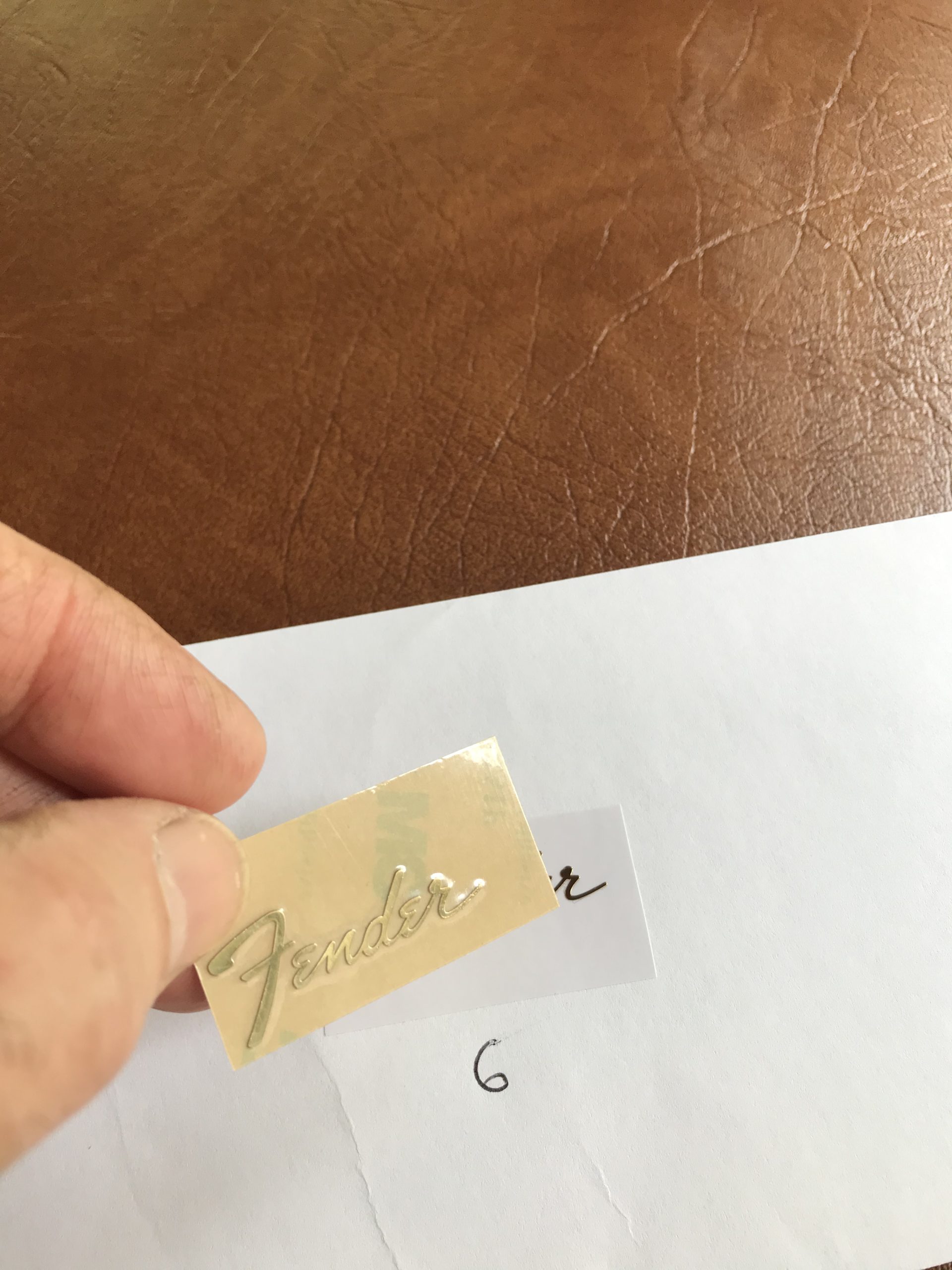 Fender Stratocaster Guitar Decal 3D Metal M21