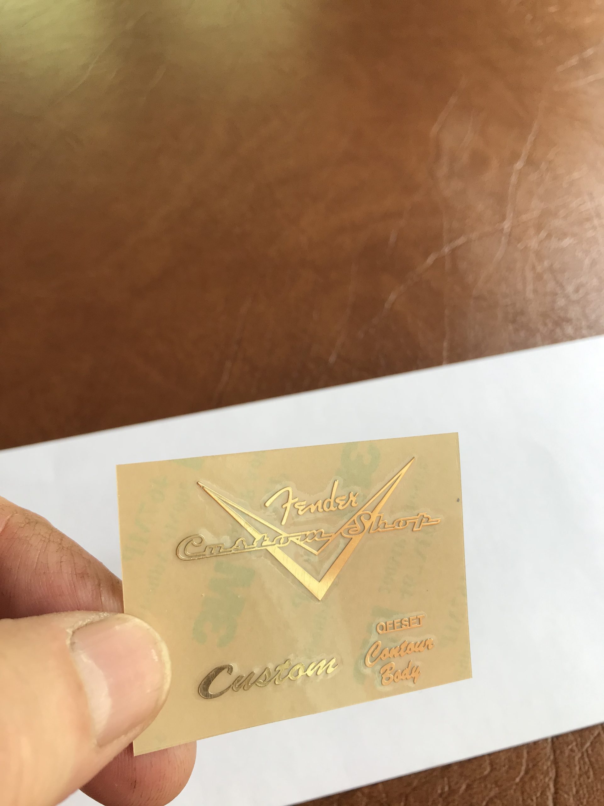 Fender Guitar Custom shop Decal 3D Laser Cut Metal M19b