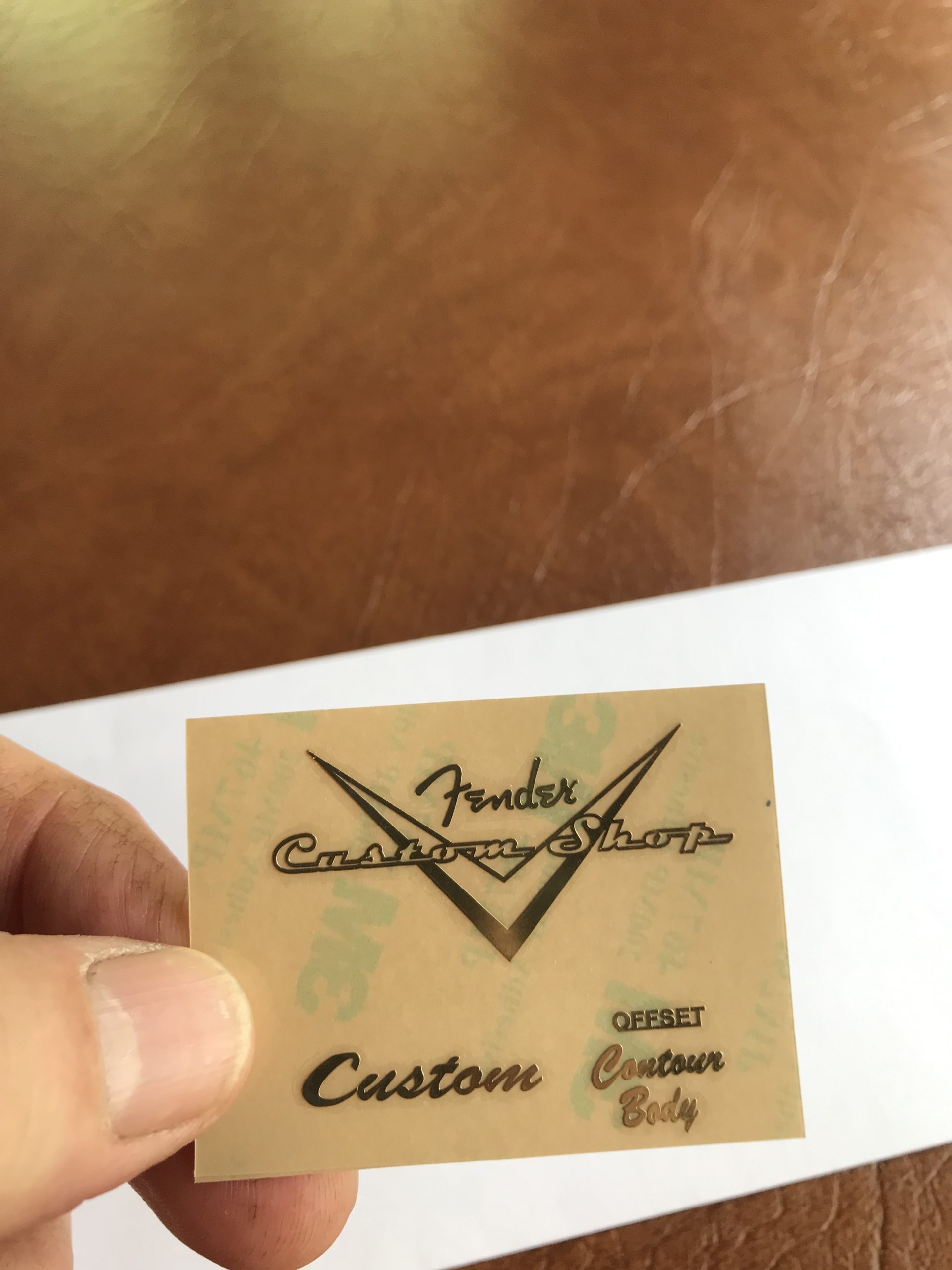 Fender Guitar Custom shop Decal 3D Laser Cut Metal M19
