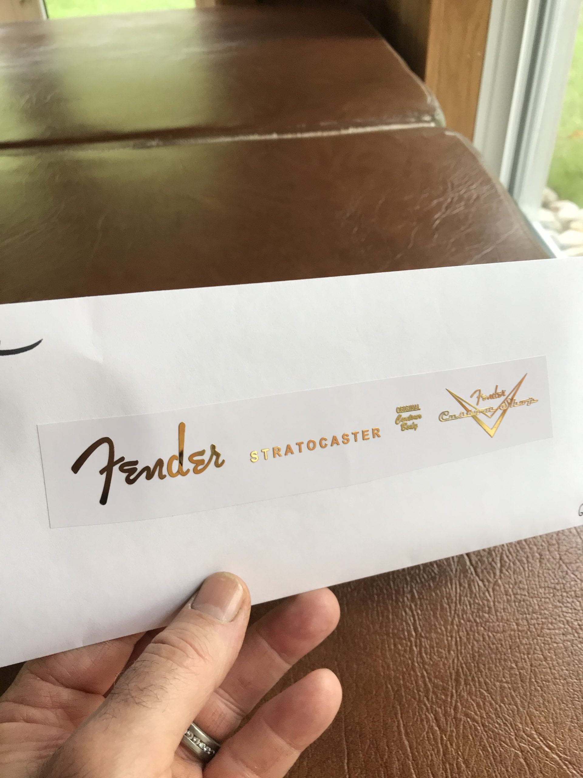 Fender Stratocaster Guitar Decal 3D Metal M22b
