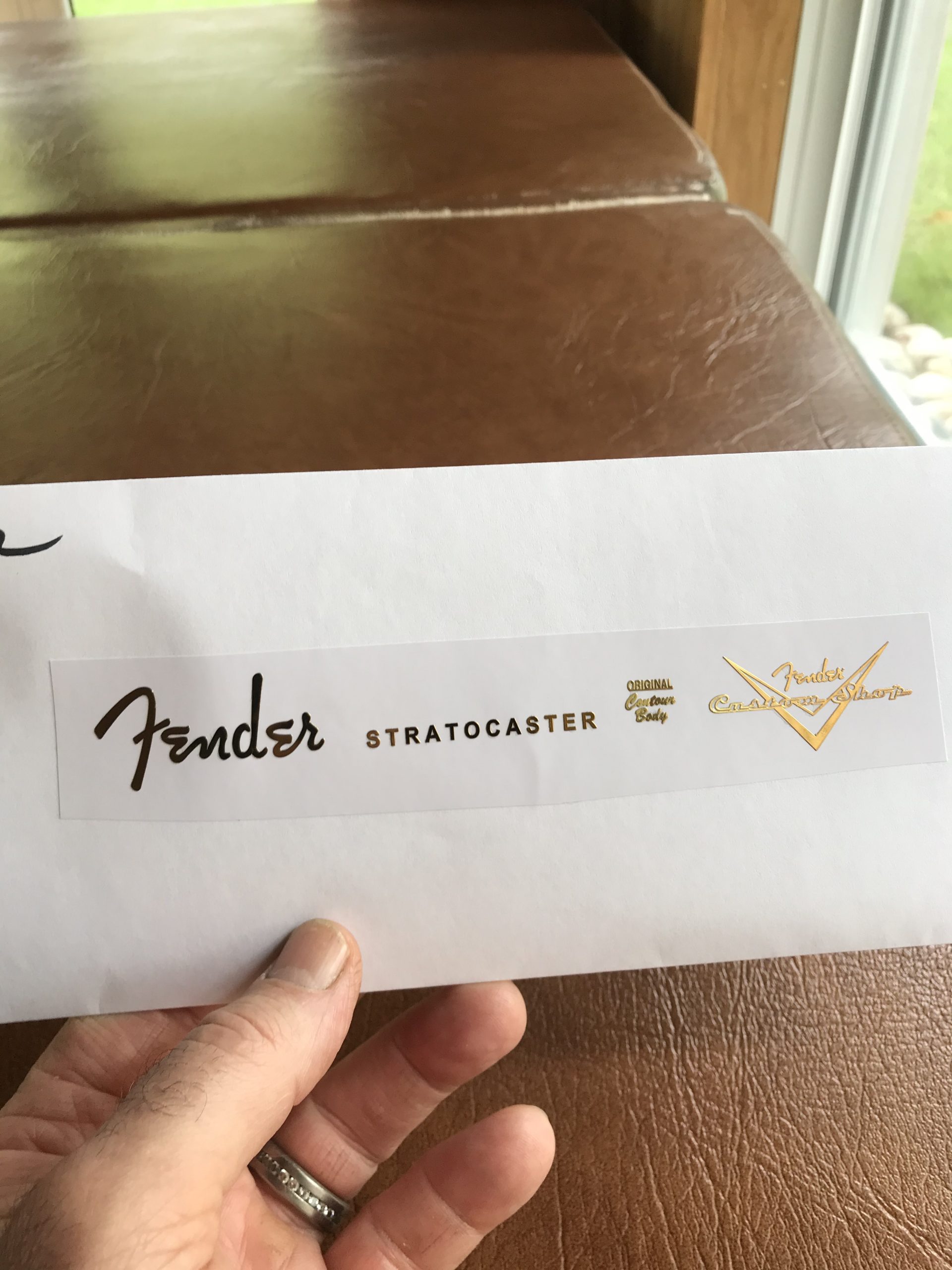Fender Stratocaster Guitar Decal 3D Metal M22b
