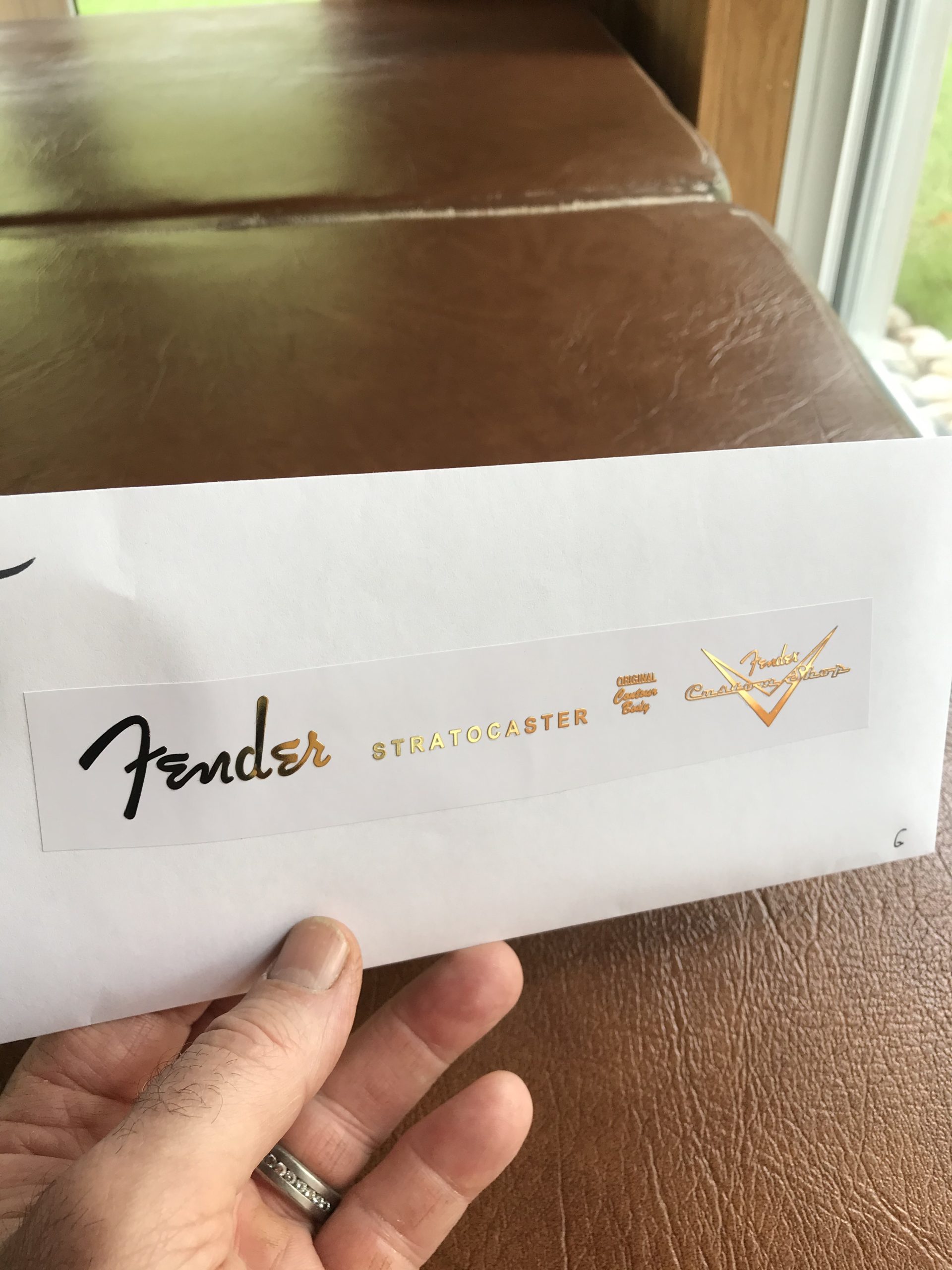 Fender Stratocaster Guitar Decal 3D Metal M22b