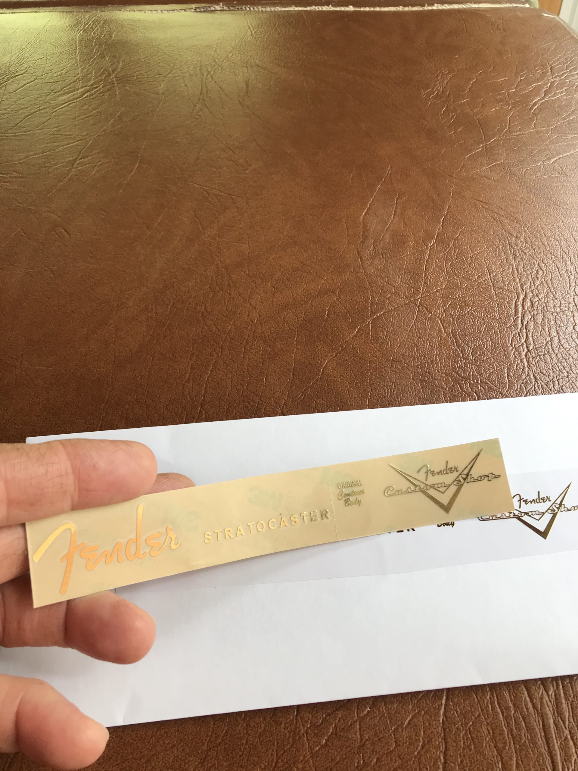 Fender Stratocaster Guitar Decal 3D Metal M22b