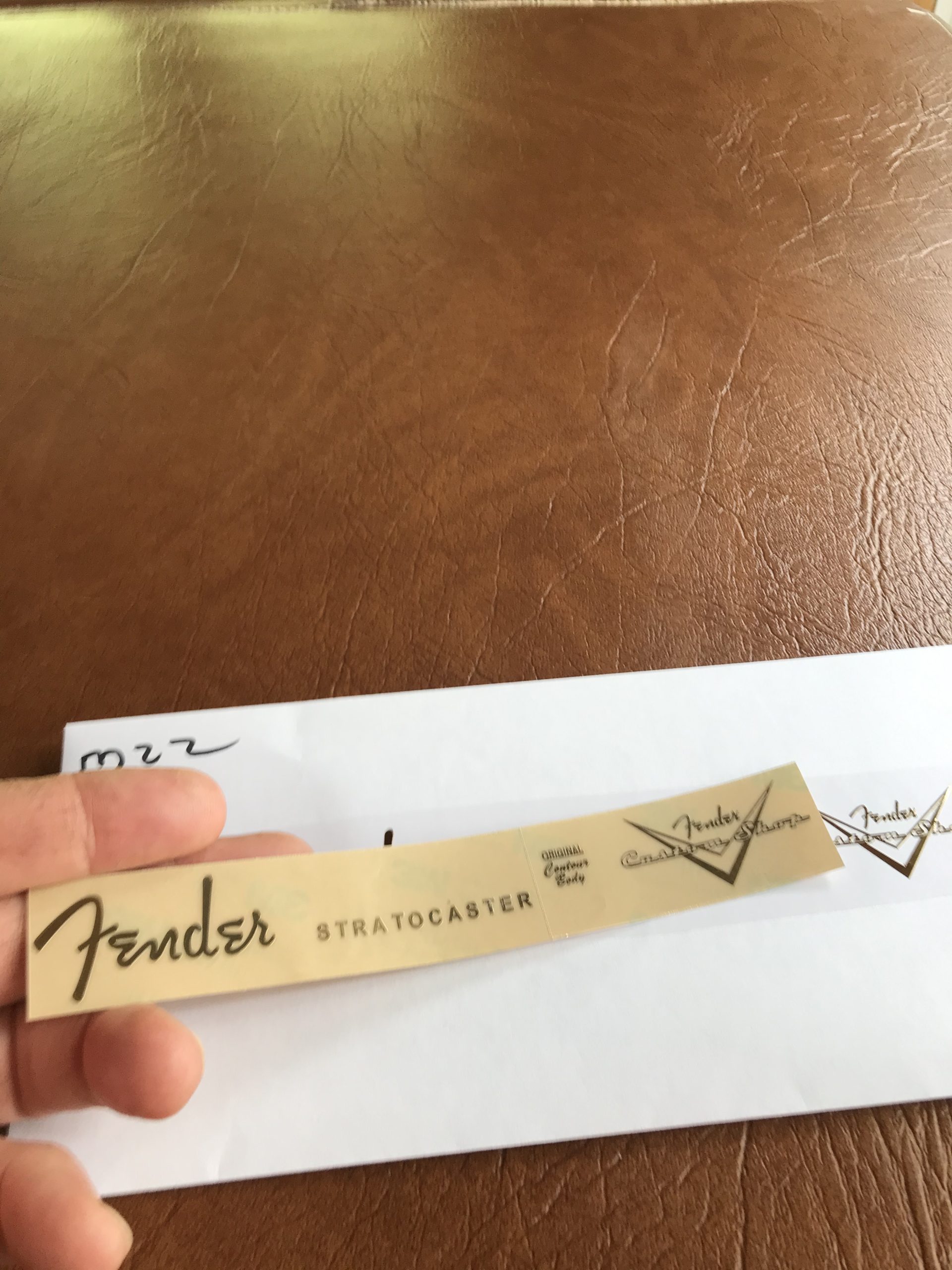 Fender Stratocaster Guitar Decal 3D Metal M22b