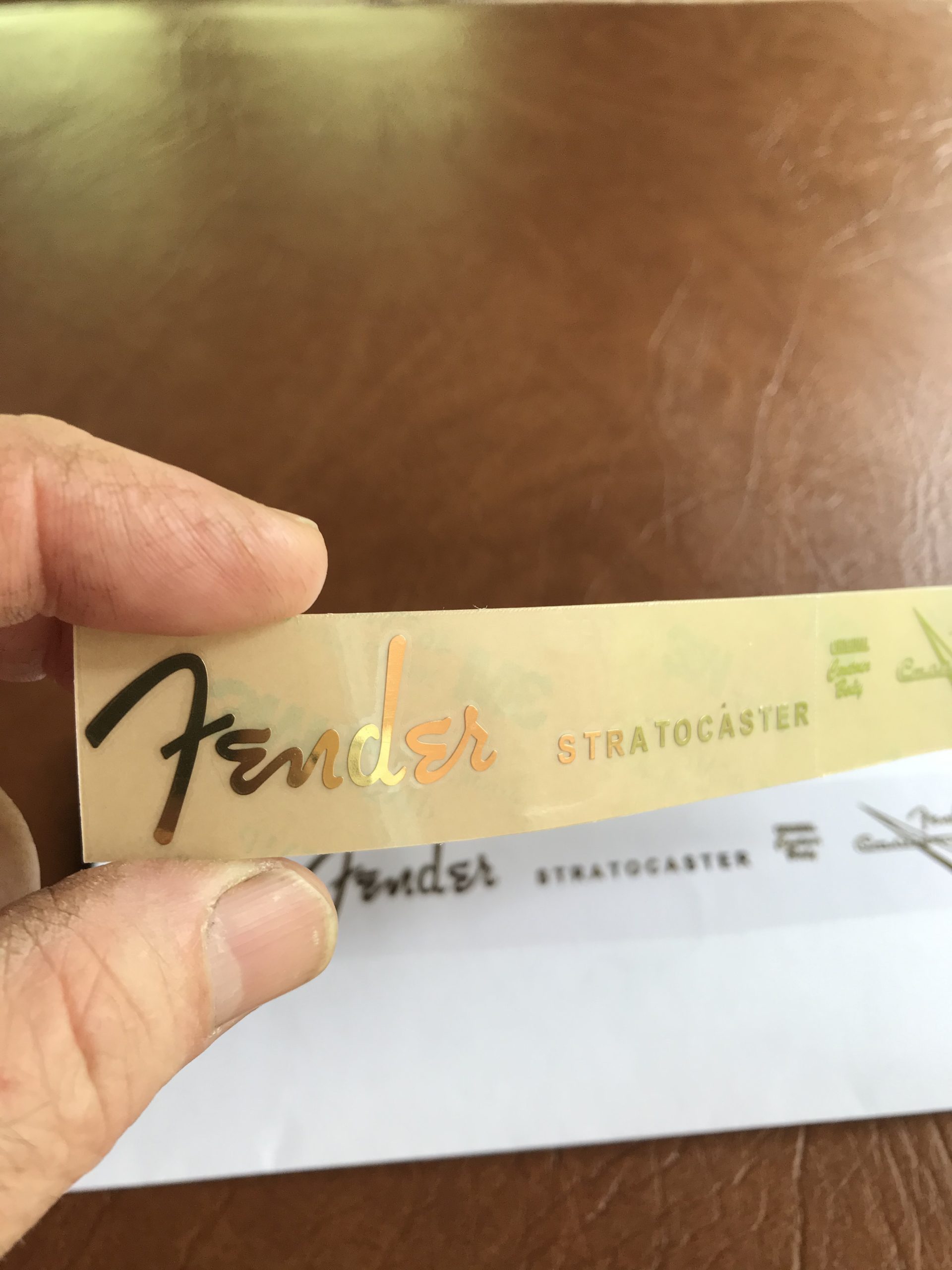 Fender Stratocaster Guitar Decal 3D Metal M22b