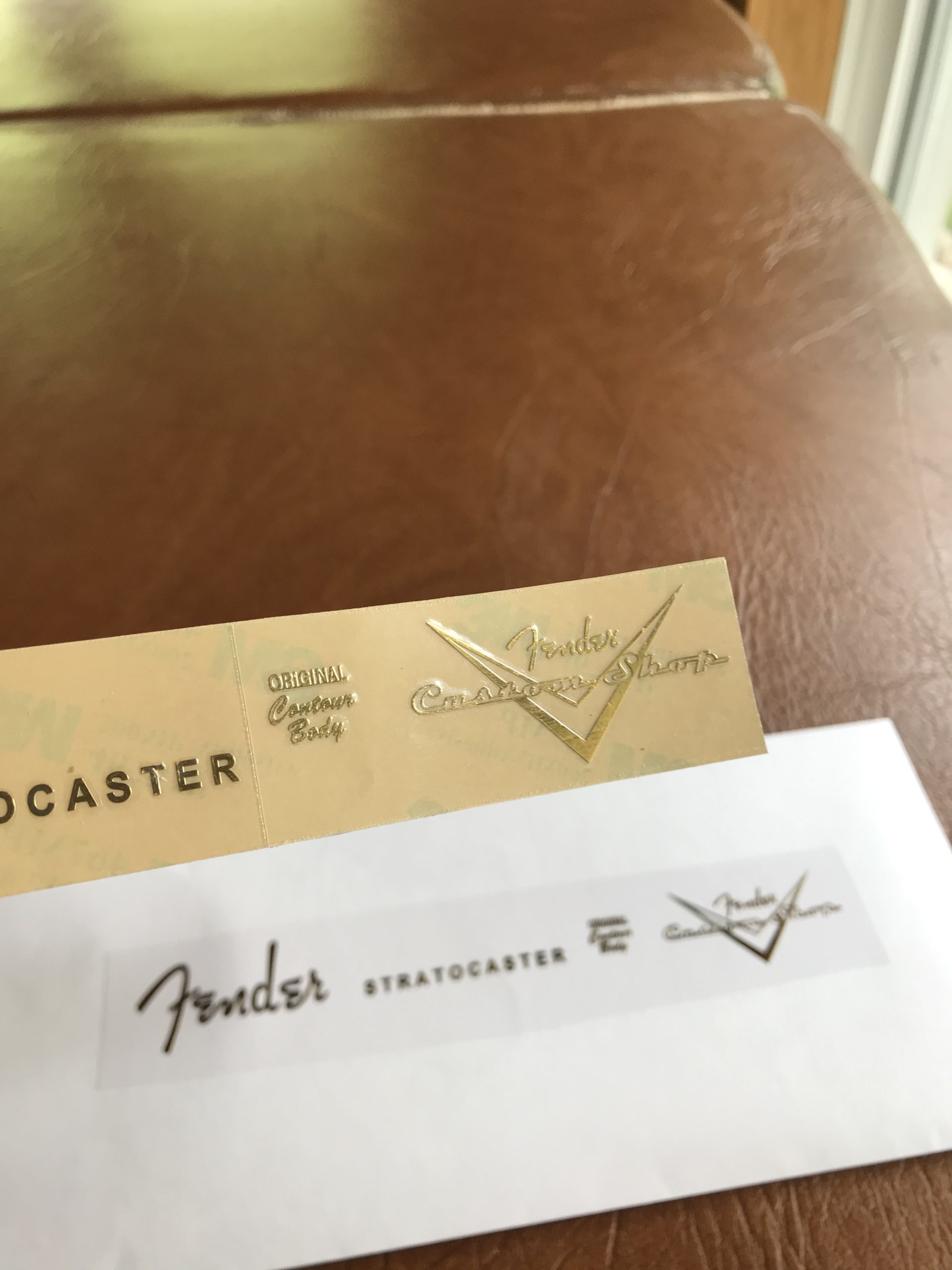 Fender Stratocaster Guitar Decal 3D Metal M22b