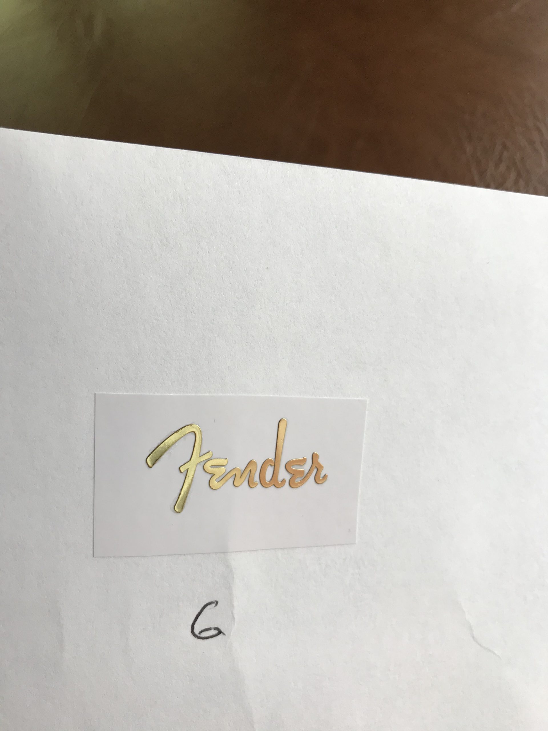 Fender Stratocaster Guitar Decal 3D Metal M23