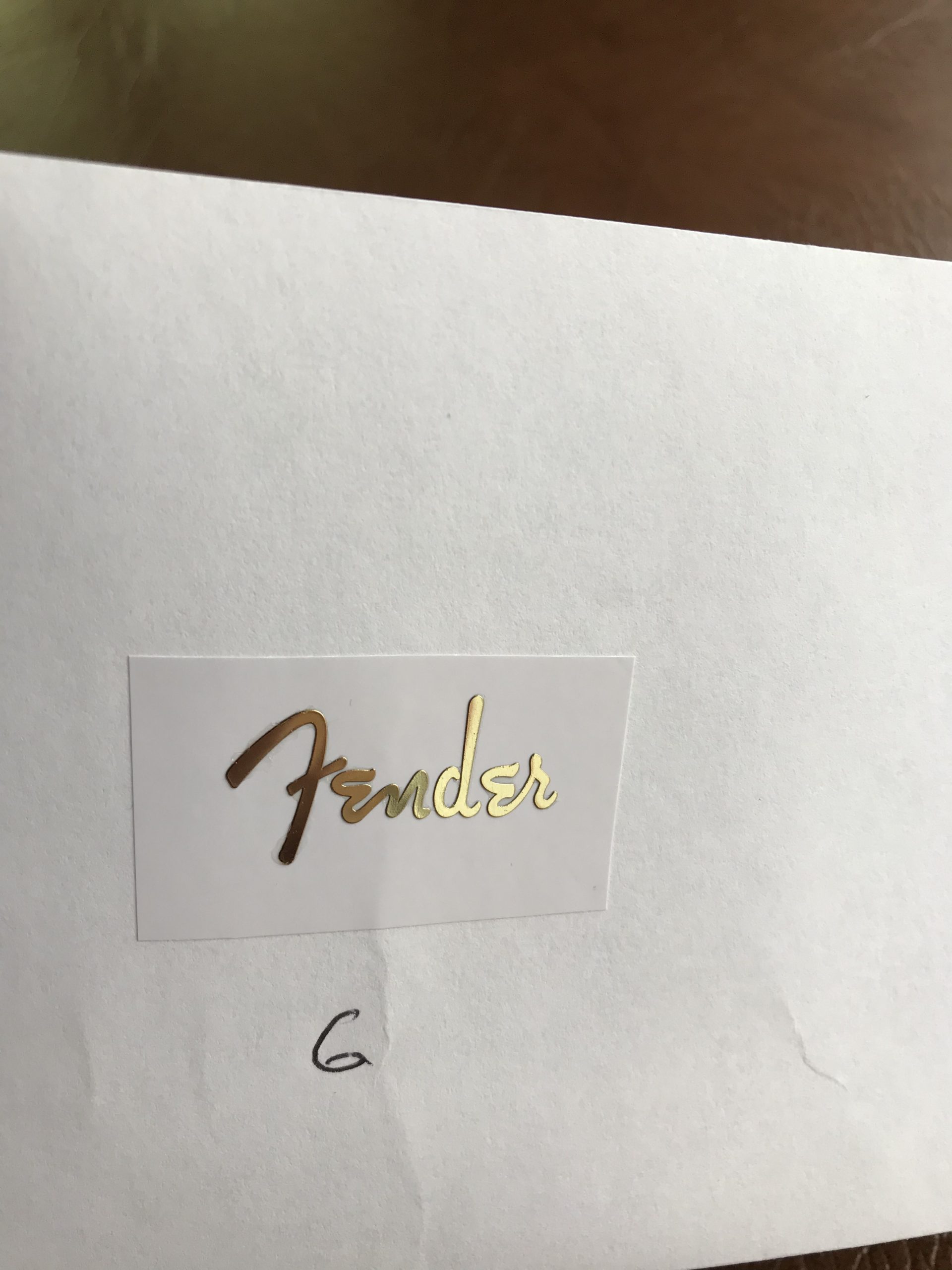 Fender Stratocaster Guitar Decal 3D Metal M23