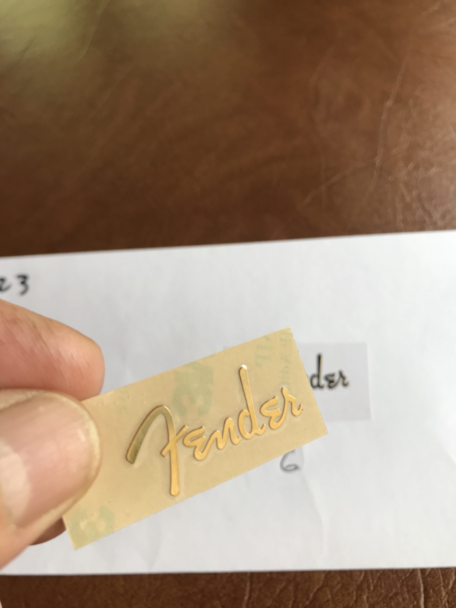 Fender Stratocaster Guitar Decal 3D Metal M23