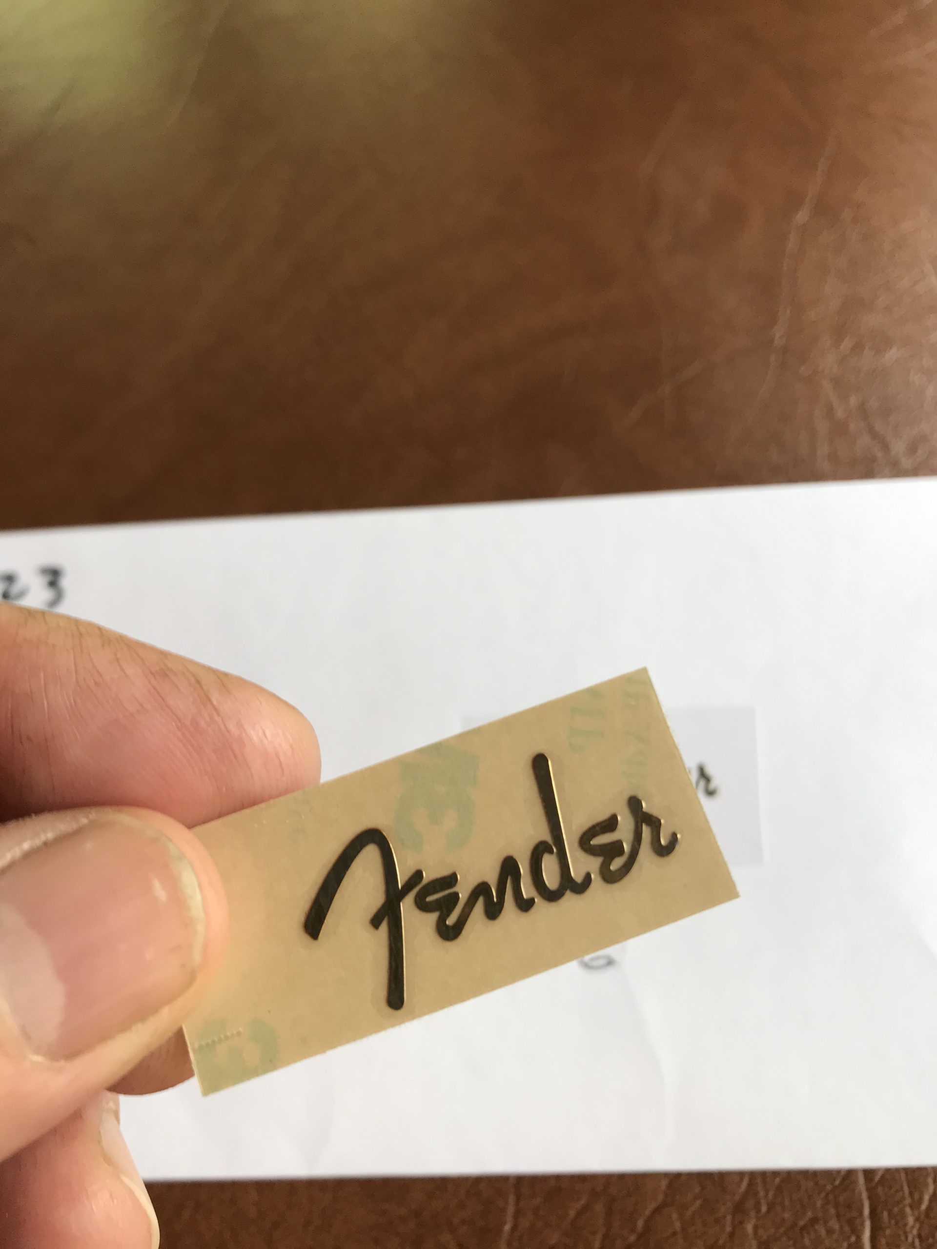 Fender Stratocaster Guitar Decal 3D Metal M23