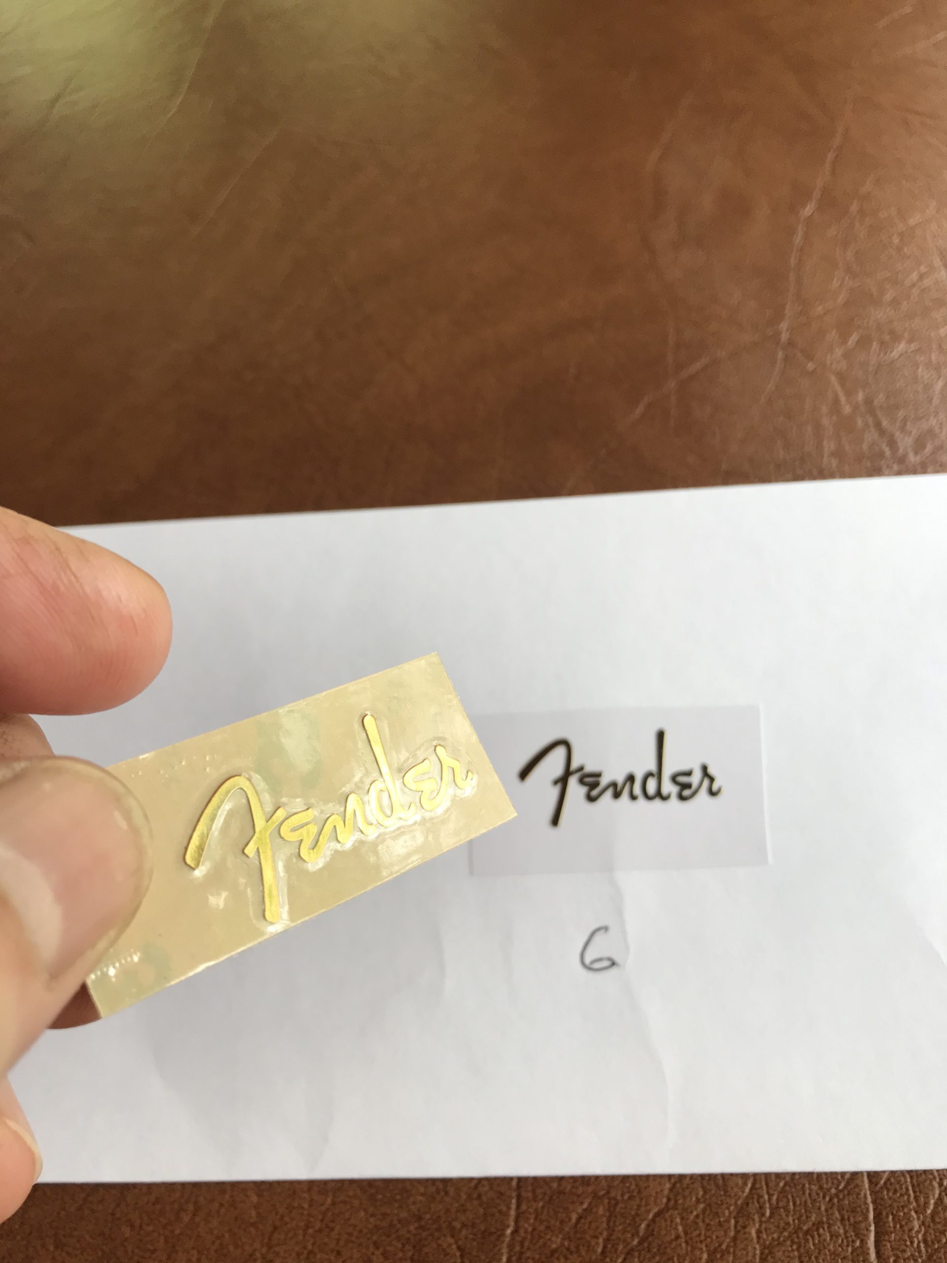 Fender Stratocaster Guitar Decal 3D Metal M23
