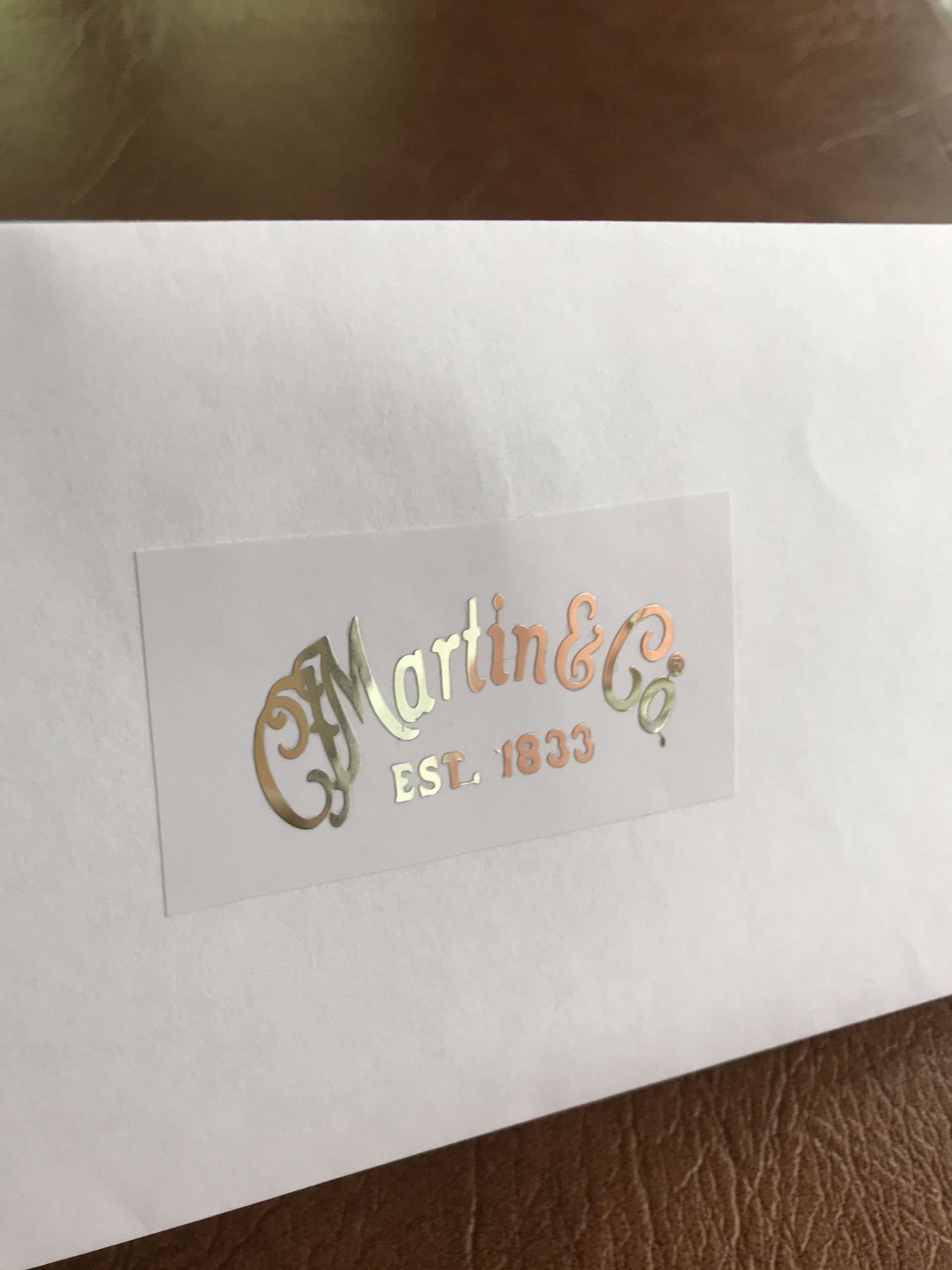 Martin & Co. Guitar Decal Metal Laser M34b