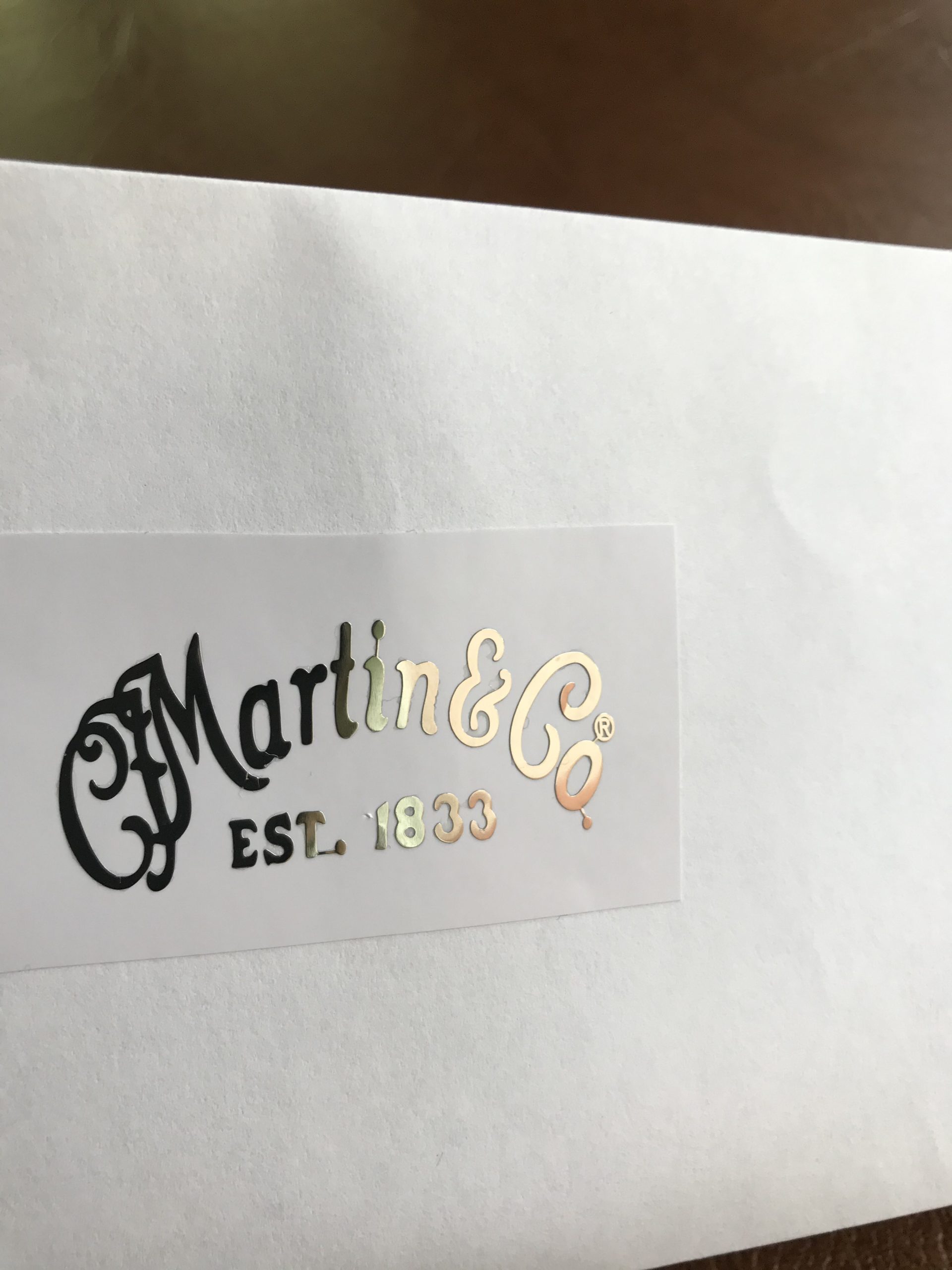 Martin & Co. Guitar Decal Metal Laser M34b