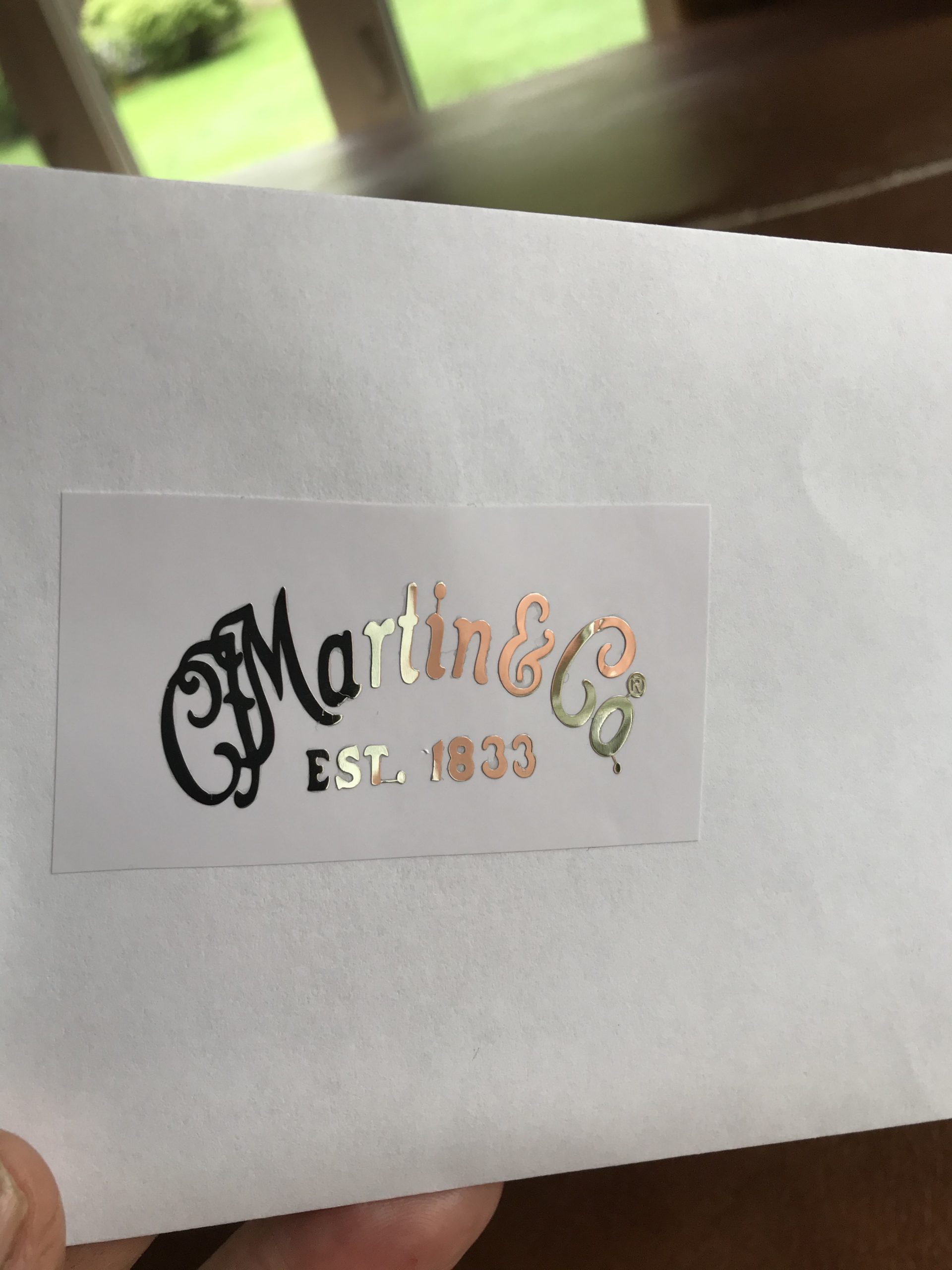 Martin & Co. Guitar Decal Metal Laser M34b