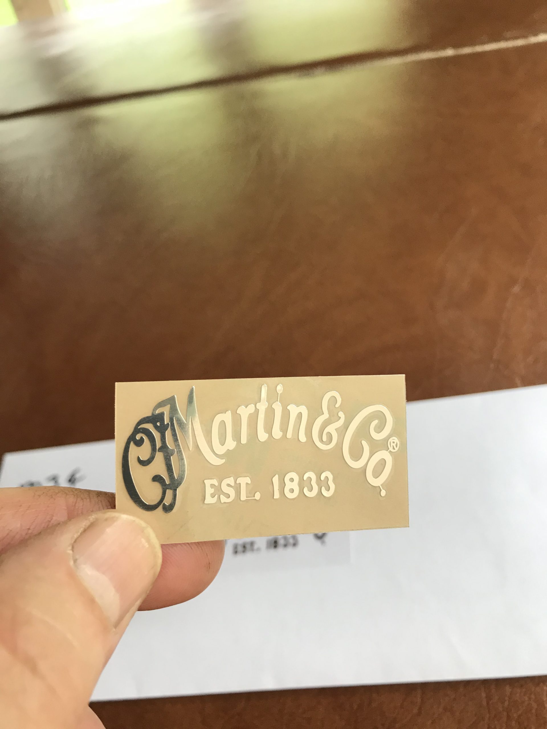 Martin & Co. Guitar Decal Metal Laser M34b