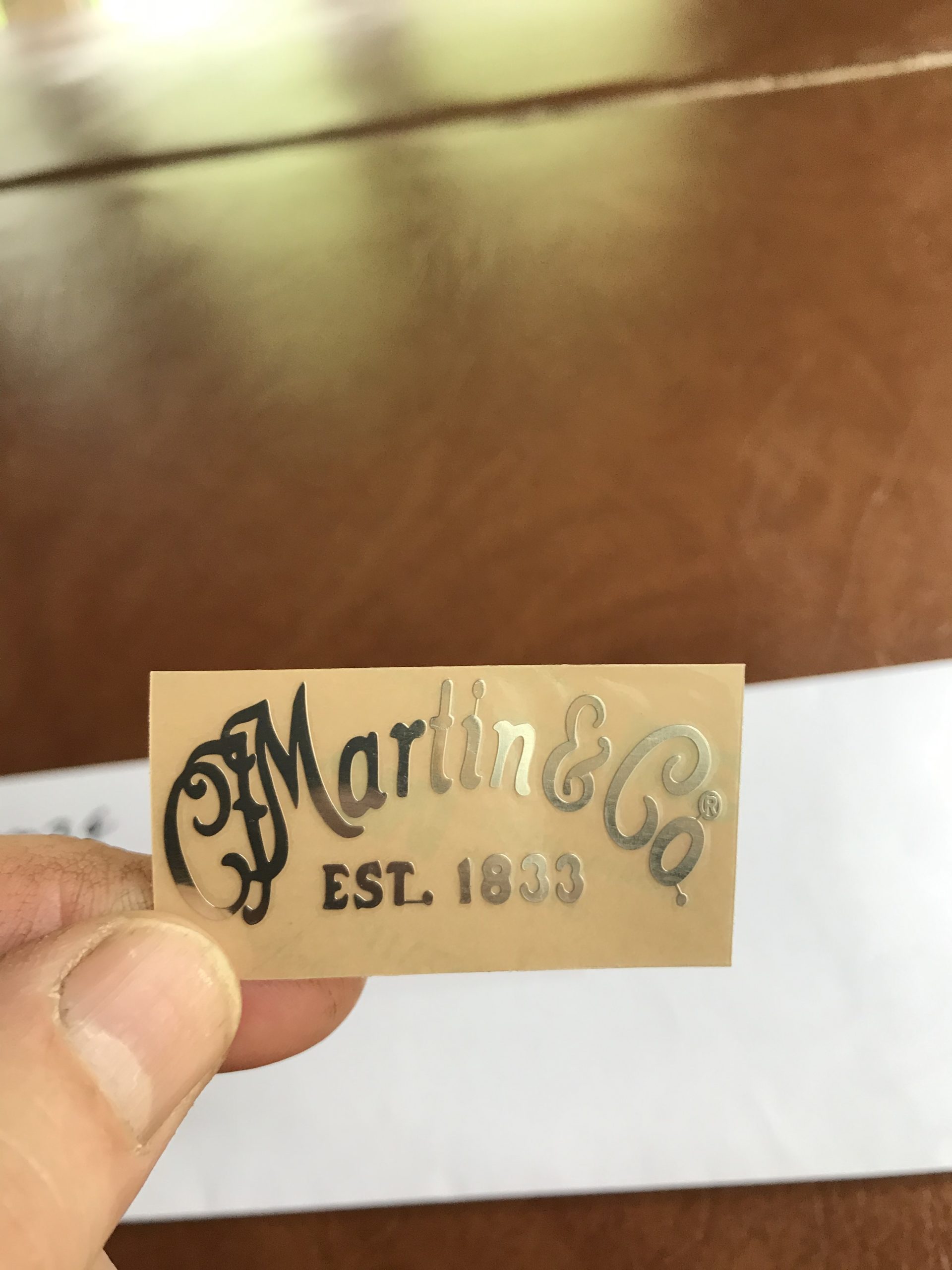 Martin & Co. Guitar Decal Metal Laser M34b