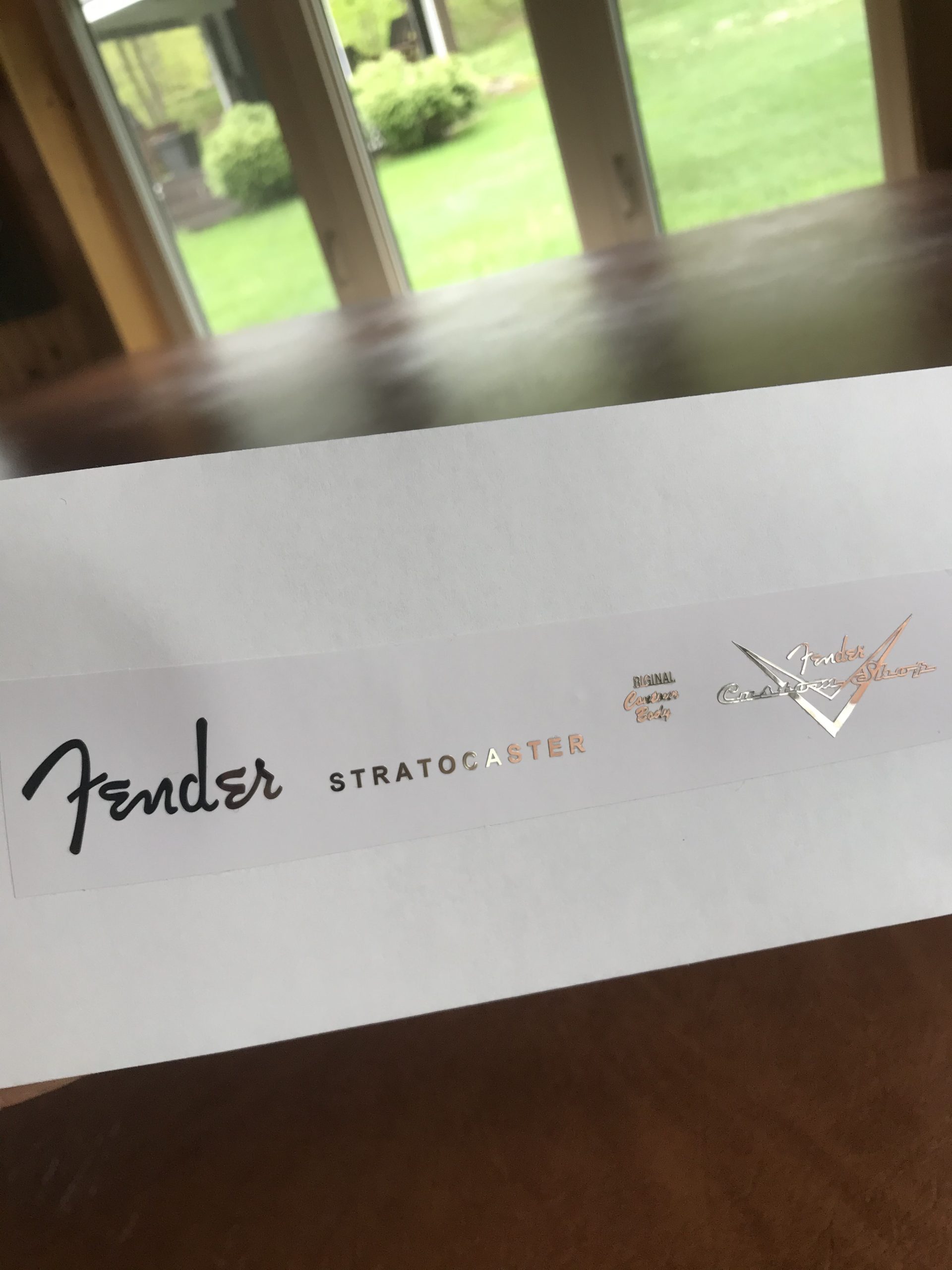 Fender Stratocaster Guitar Decal 3D Metal M39b