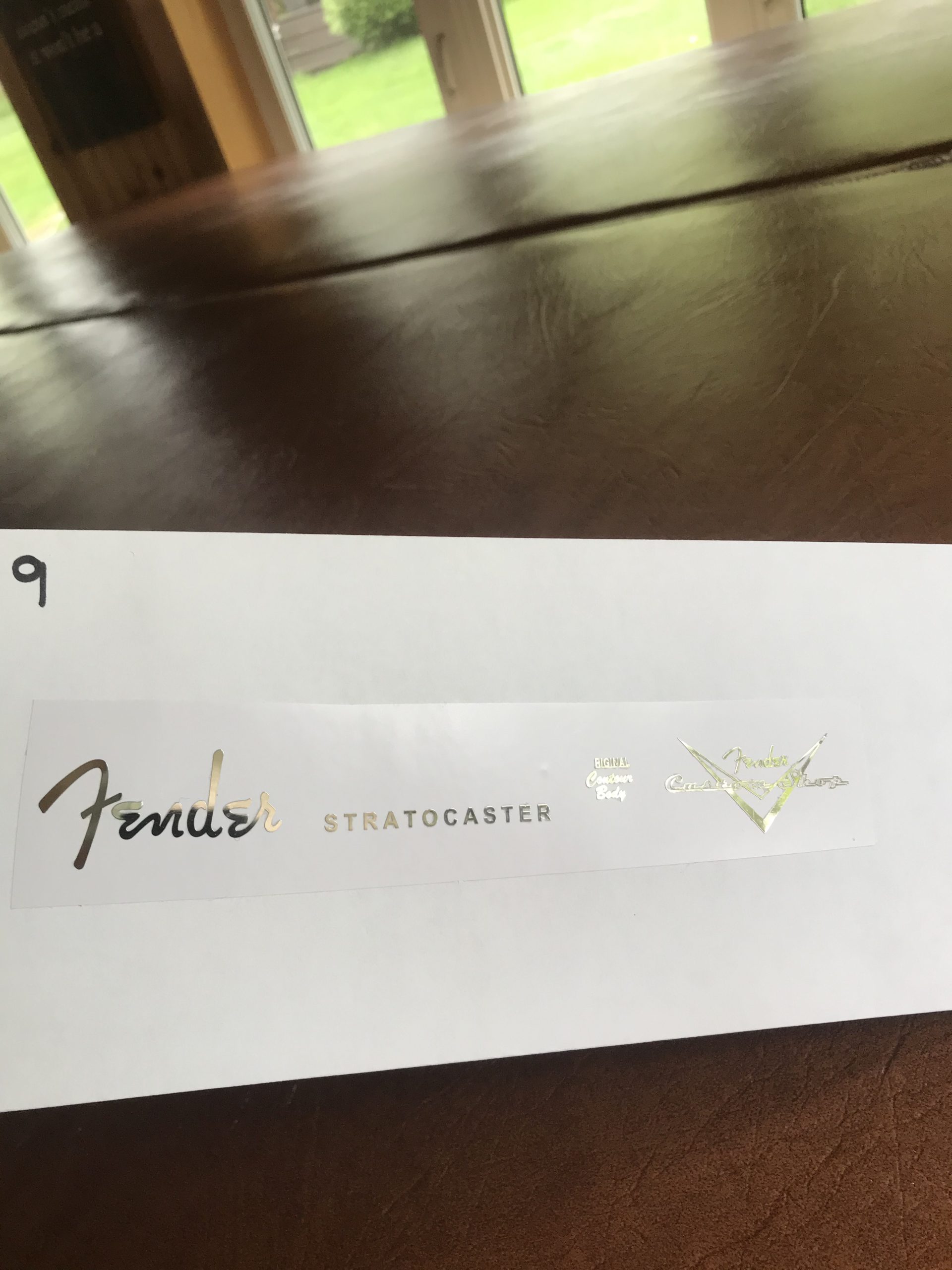 Fender Stratocaster Guitar Decal 3D Metal M39b