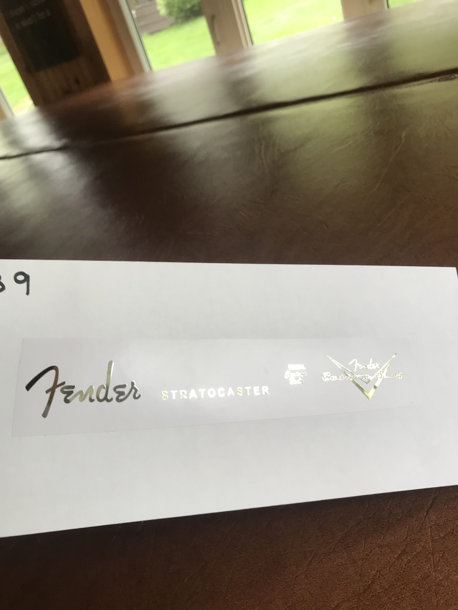 Fender Stratocaster Guitar Decal 3D Metal M39b