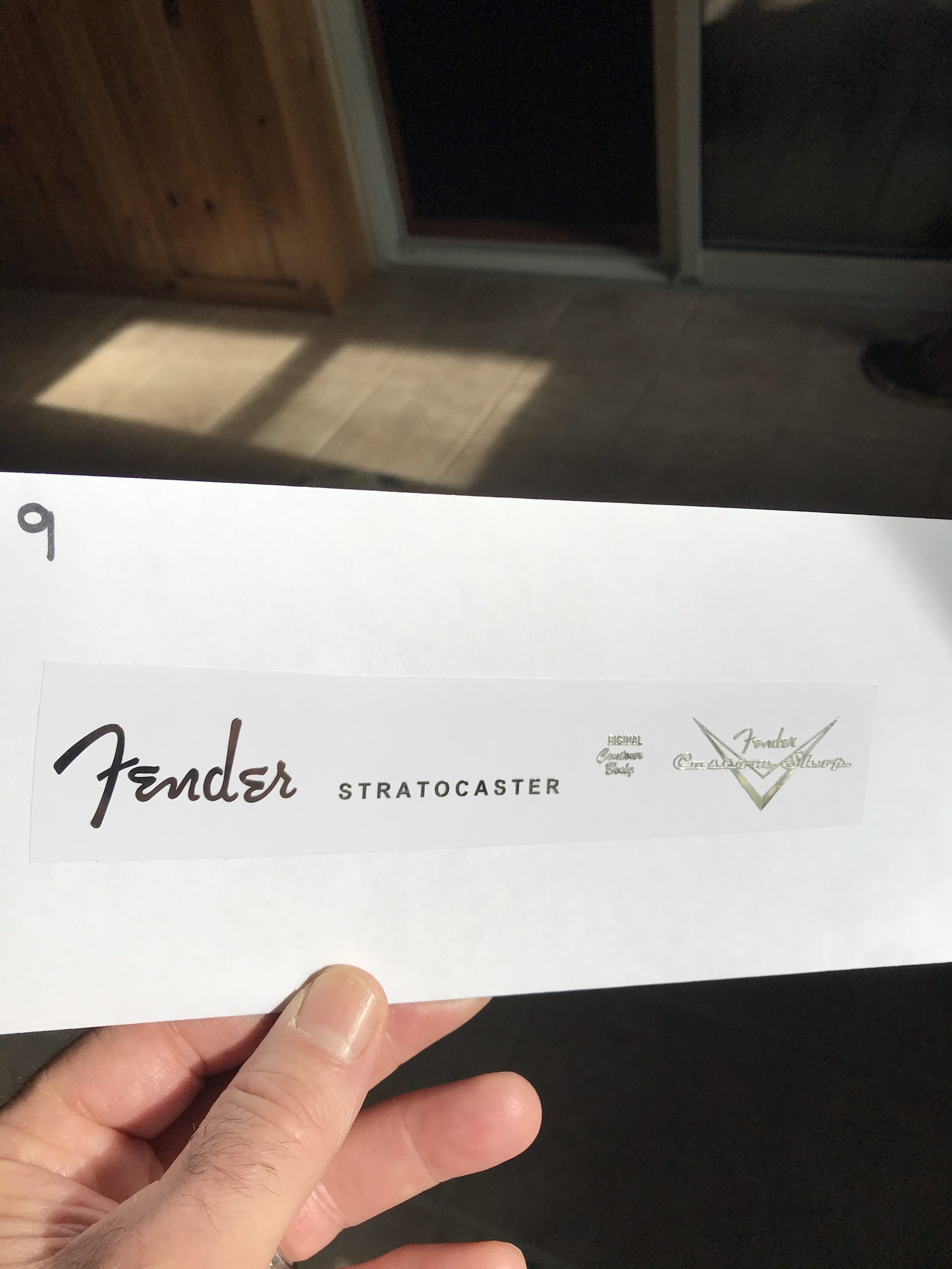 Fender Stratocaster Guitar Decal 3D Metal M39b
