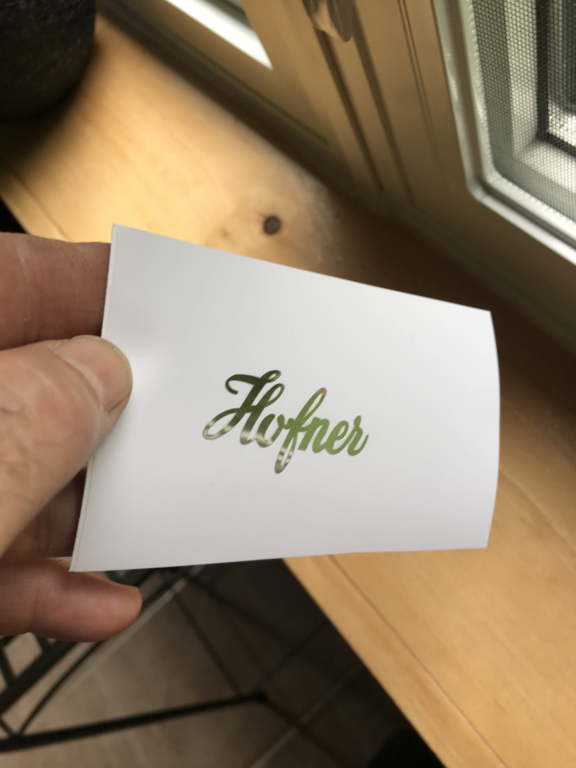 Hofner Guitar Decal 3D Laser Metal M36b