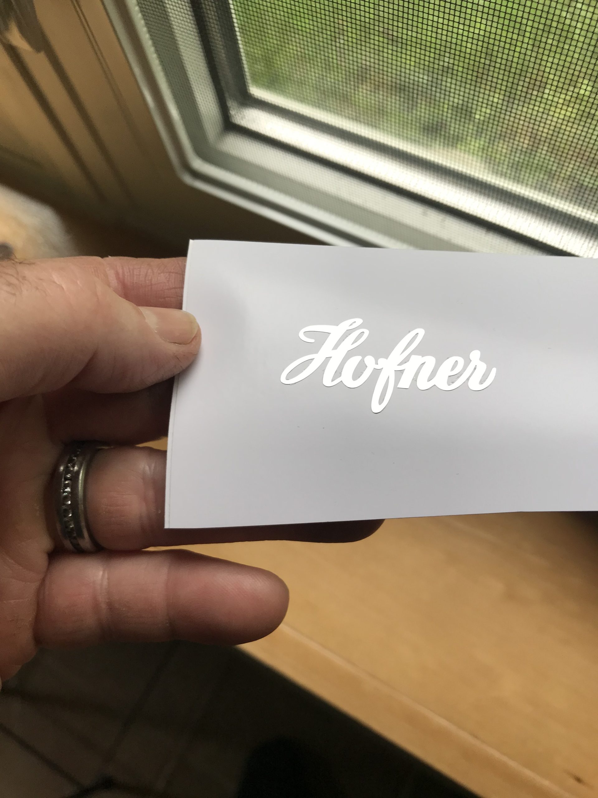 Hofner Guitar Decal 3D Laser Metal M36b
