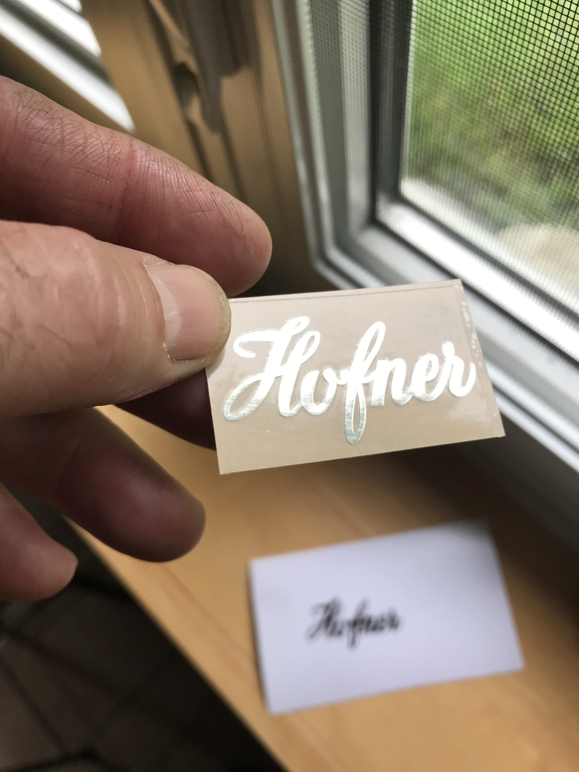 Hofner Guitar Decal 3D Laser Metal M36b
