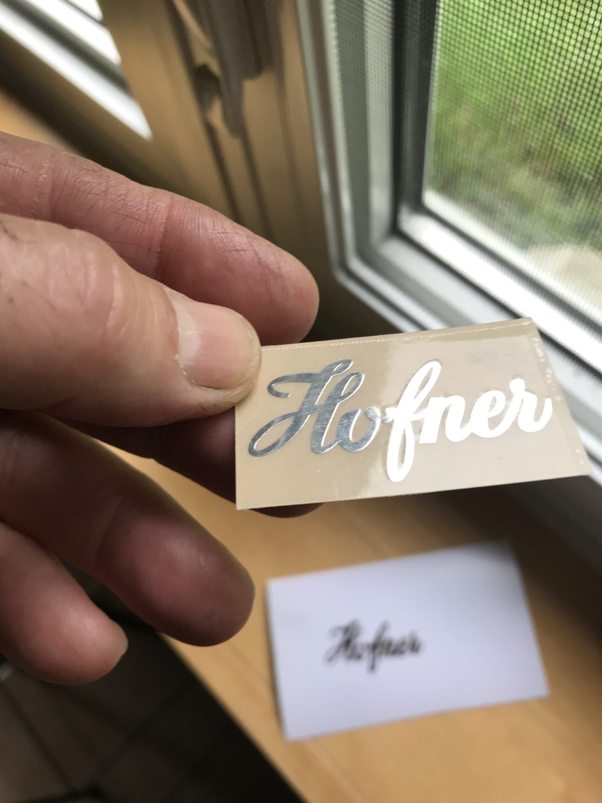 Hofner Guitar Decal 3D Laser Metal M36b