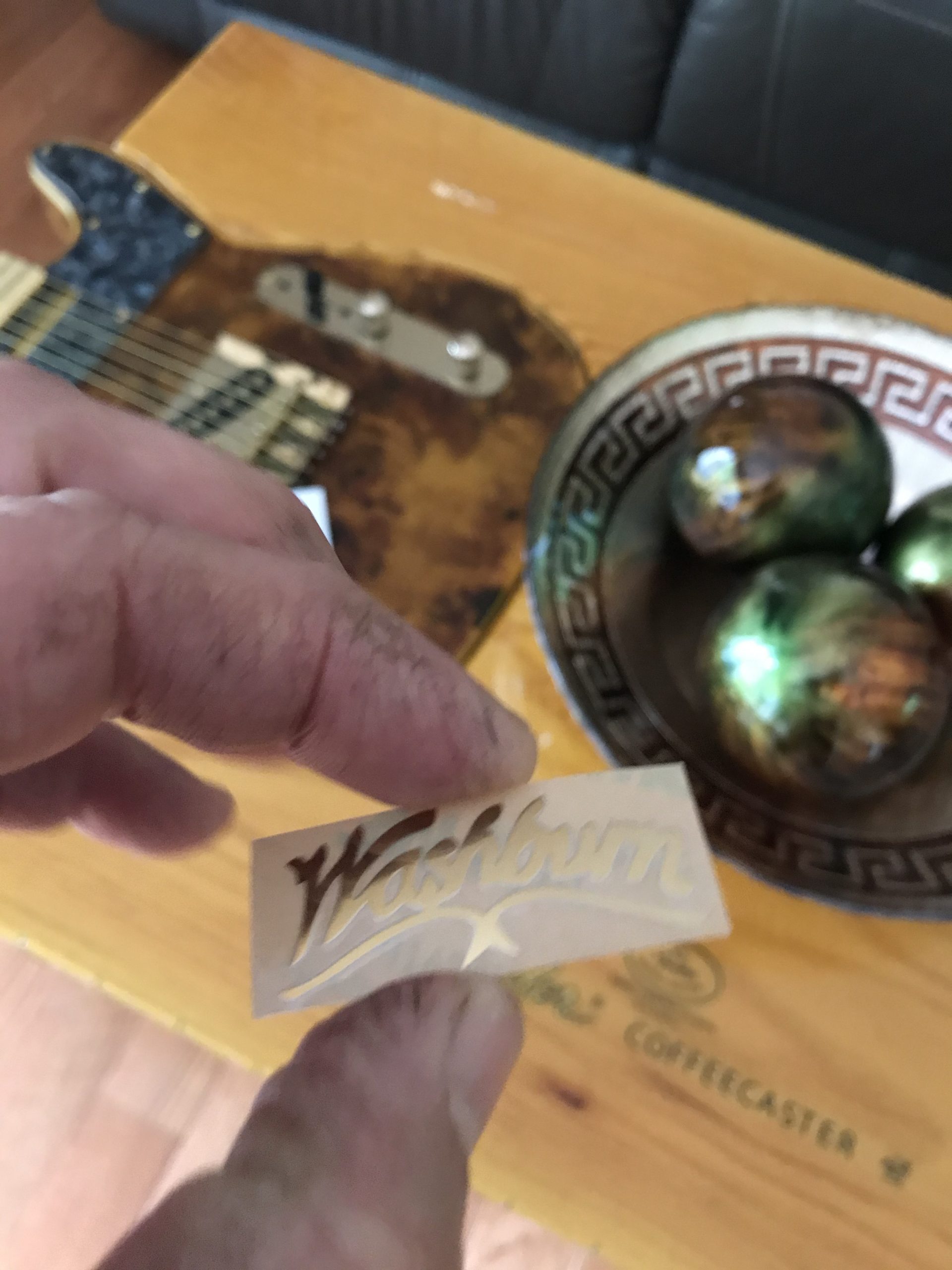 Washburn Guitar Decal 3D Laser Metal M41