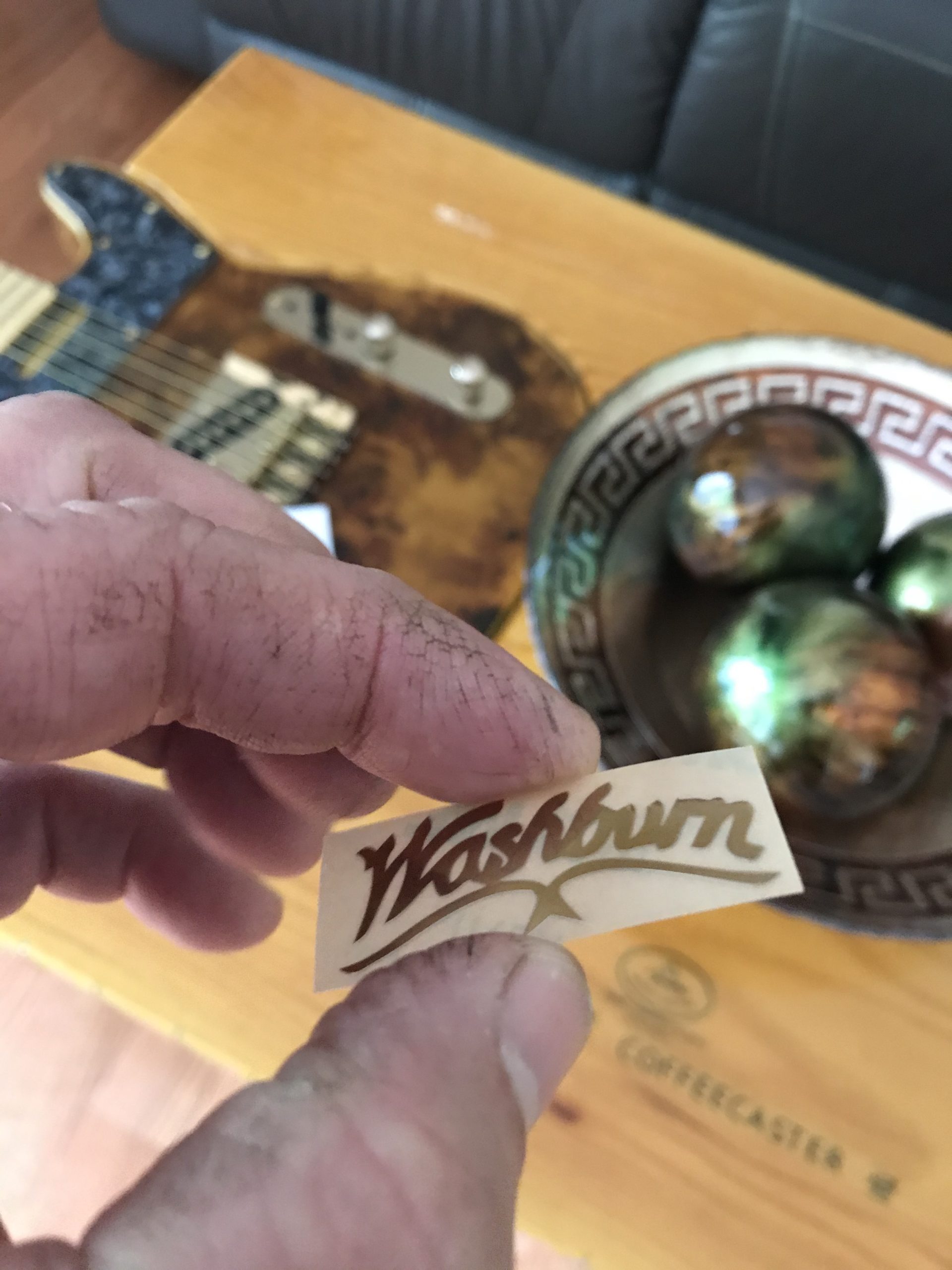 Washburn Guitar Decal 3D Laser Metal M41