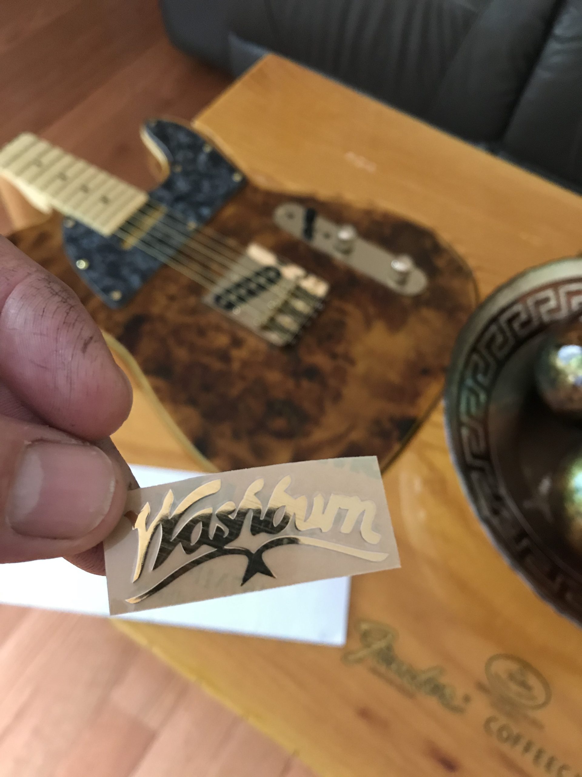 Washburn Guitar Decal 3D Laser Metal M41