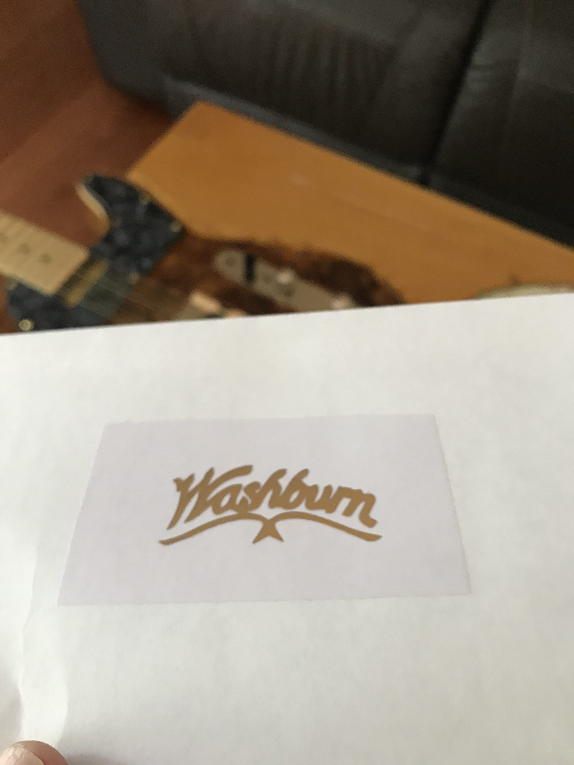 Washburn Guitar Decal 3D Laser Metal M41b