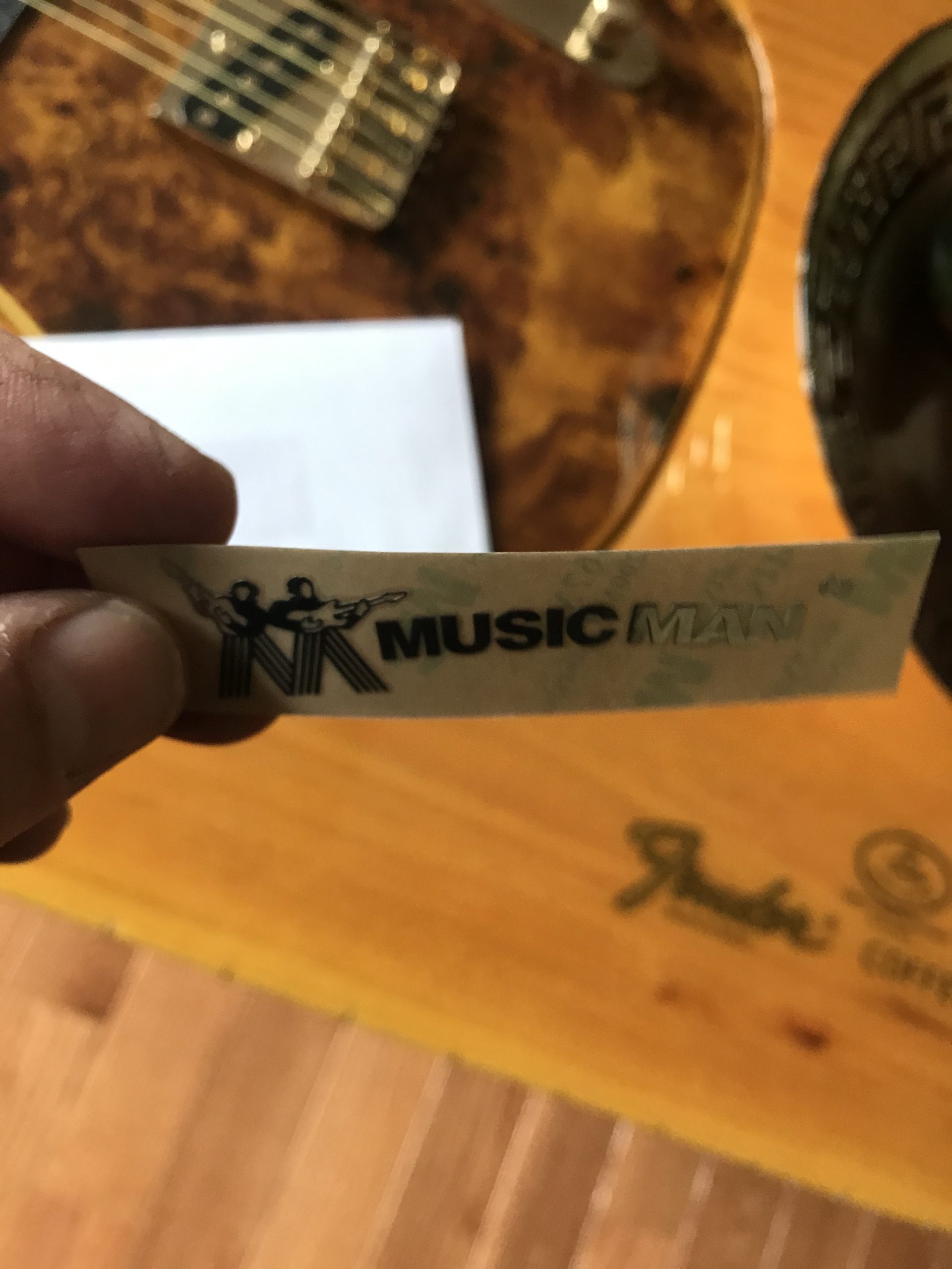 Musicman Guitar Decal 3D laser Cut Metal M46b