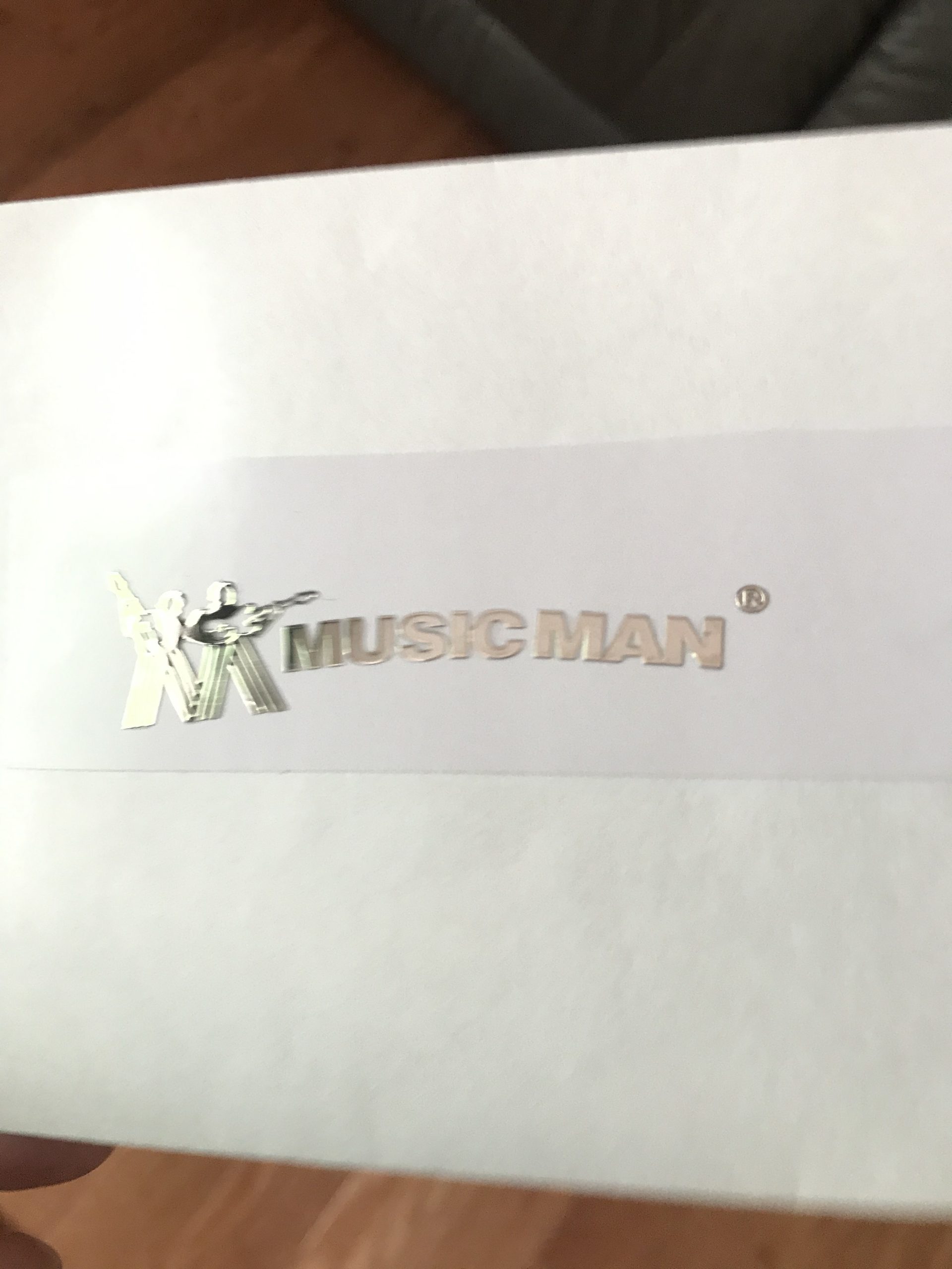 Musicman Guitar Decal 3D laser Cut Metal M46b