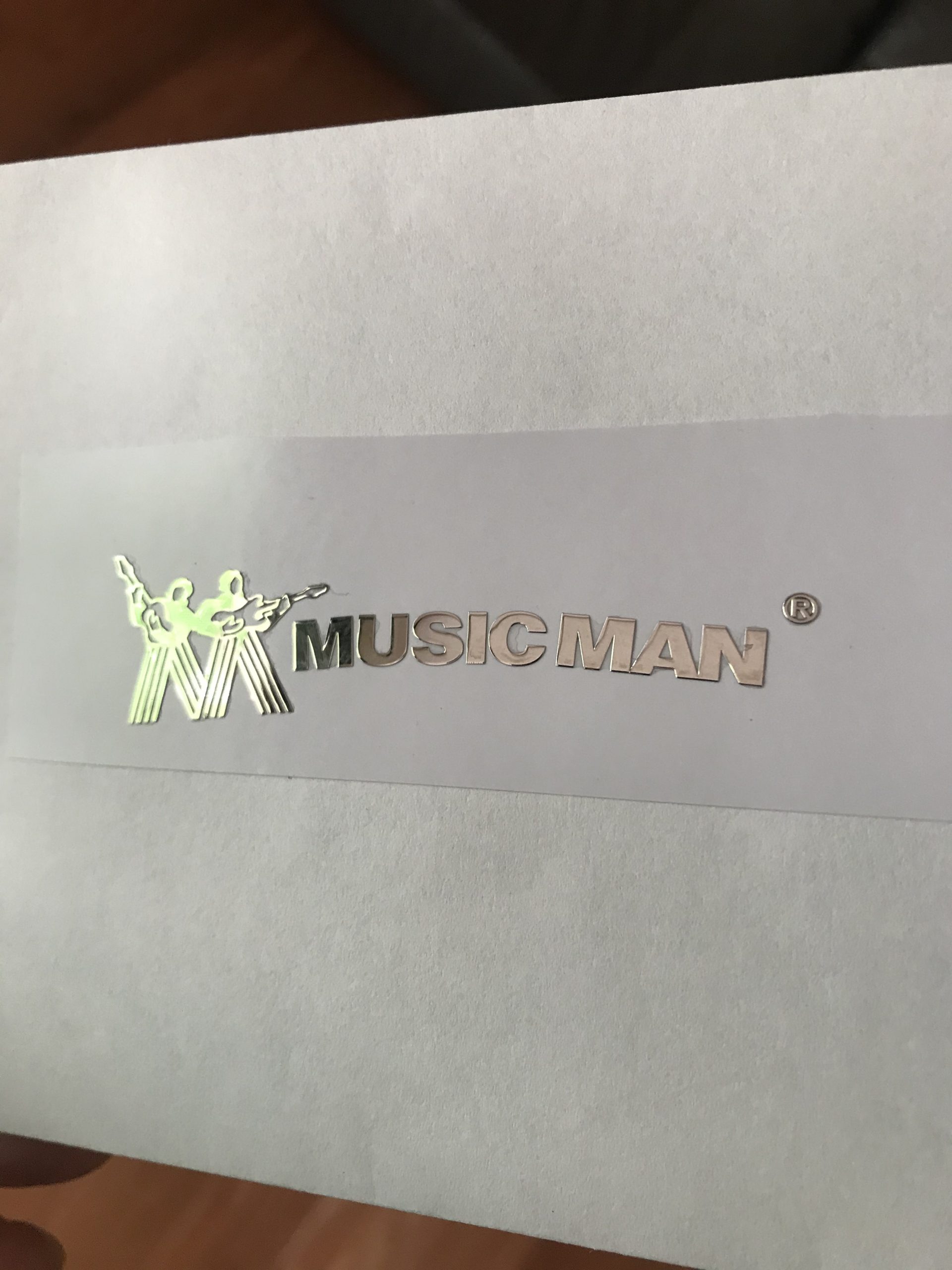Musicman Guitar Decal 3D laser Cut Metal M46b