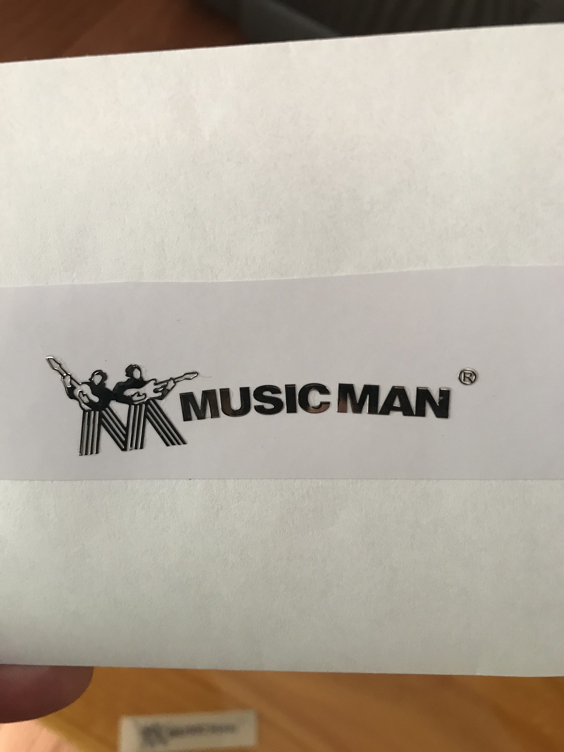 Musicman Guitar Decal 3D laser Cut Metal M46b