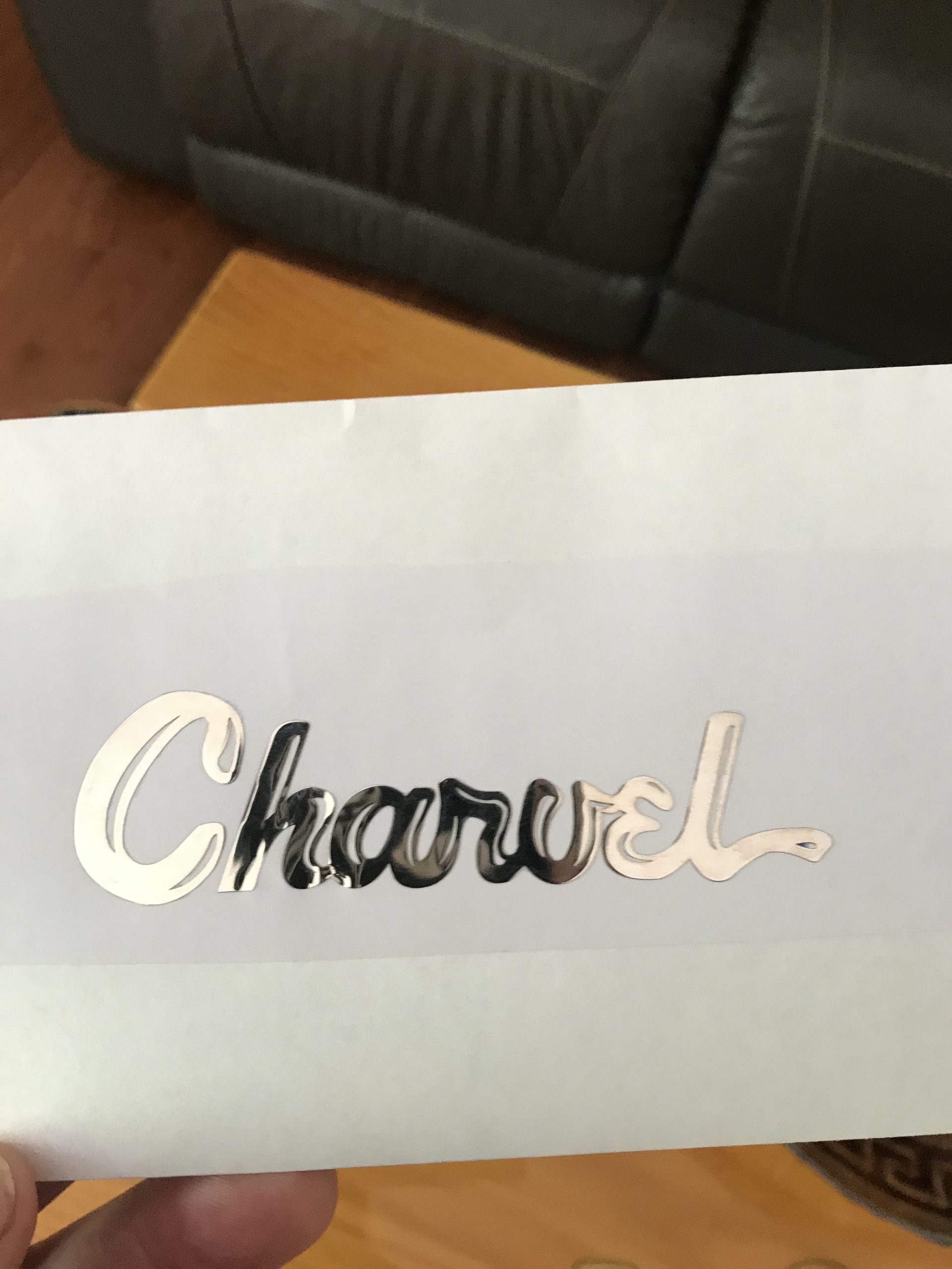 Charvel Guitar Decal 3D laser Cut metal M48