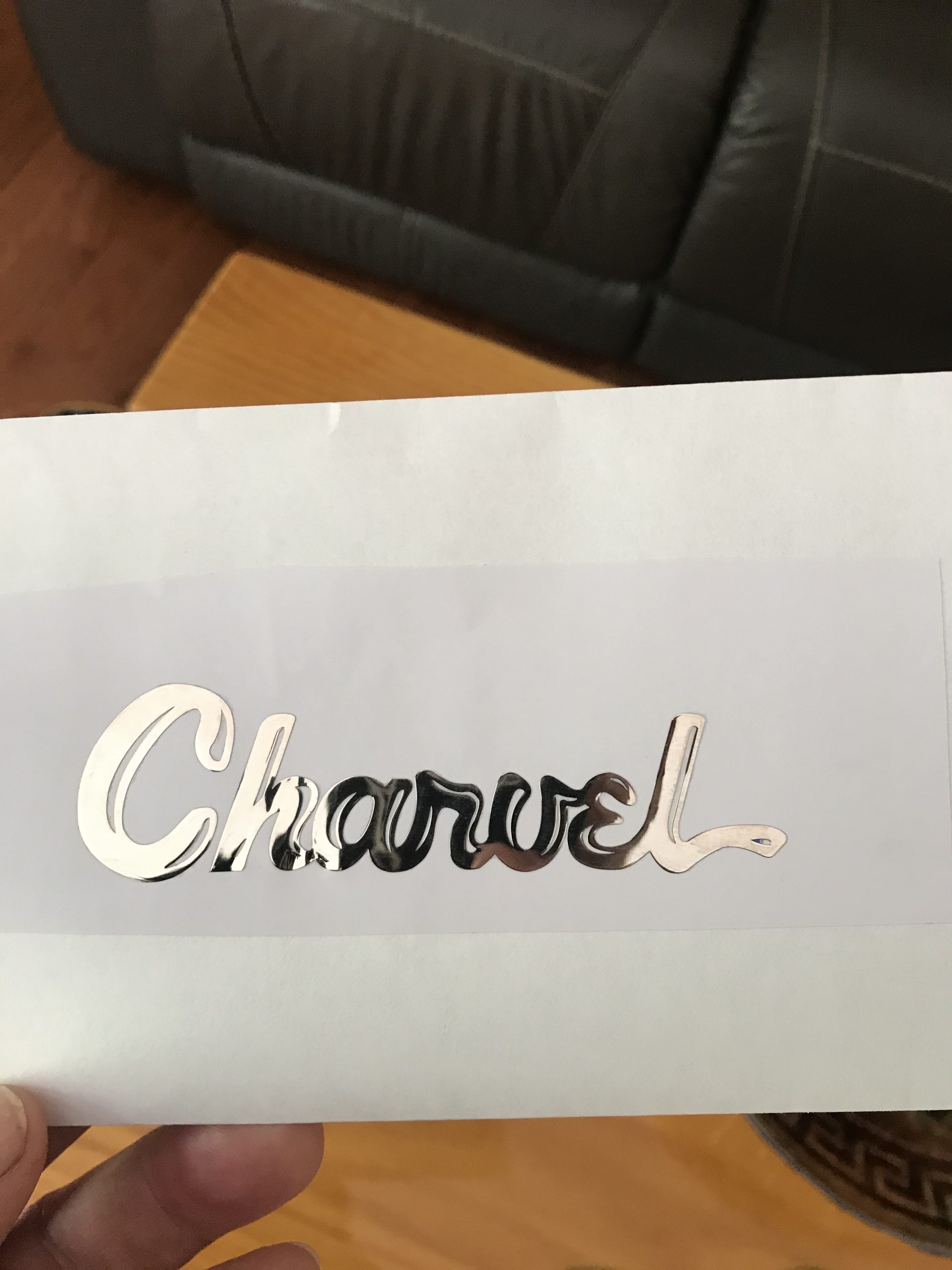 Charvel Guitar Decal 3D laser Cut metal M48