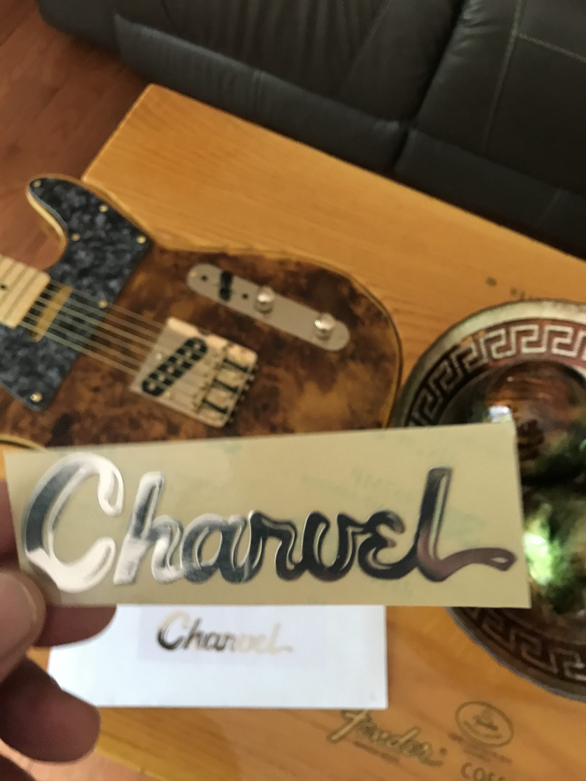Charvel Guitar Decal 3D laser Cut metal M48