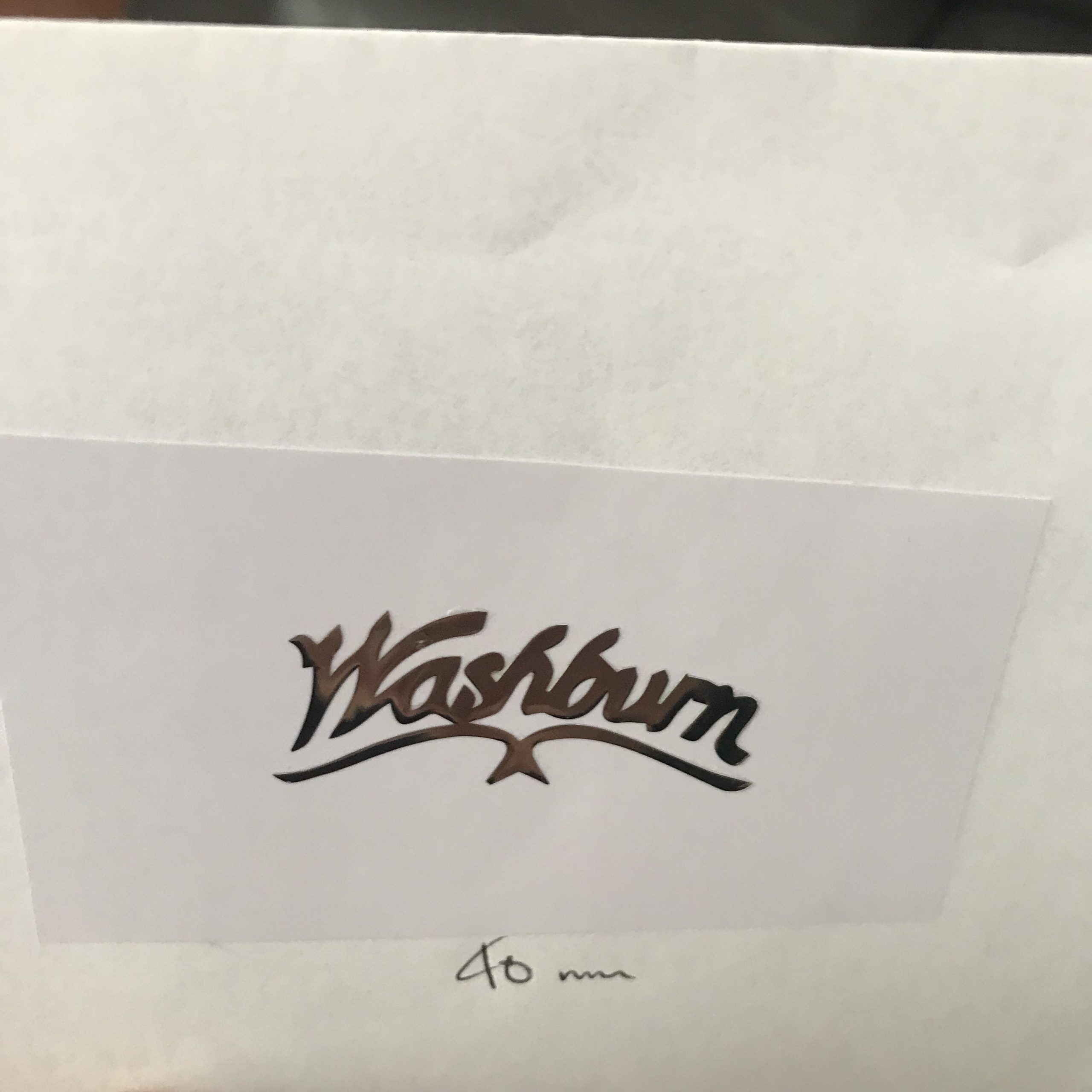 Washburn Guitar Decal 3D Laser Metal M26