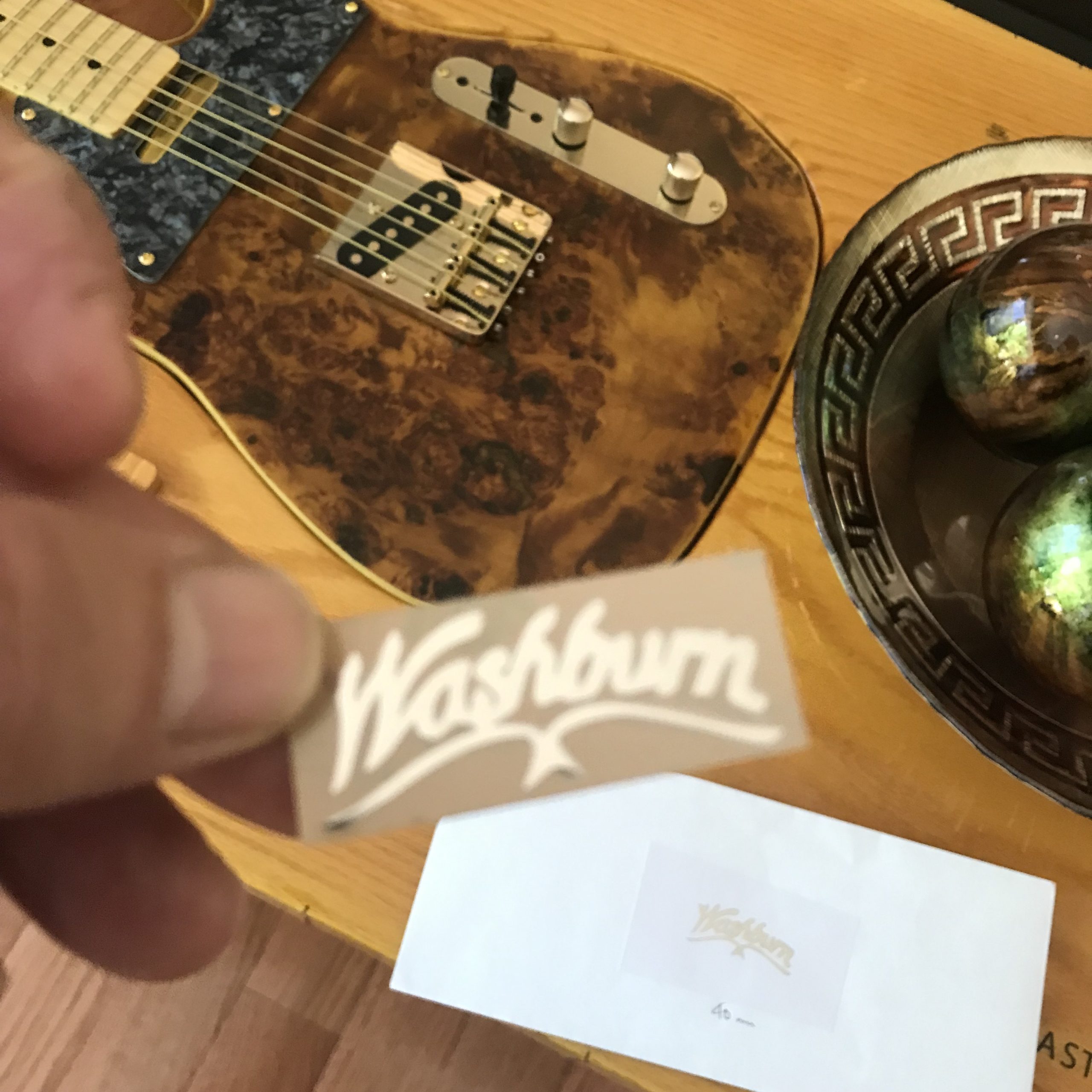 Washburn Guitar Decal 3D Laser Metal M26b