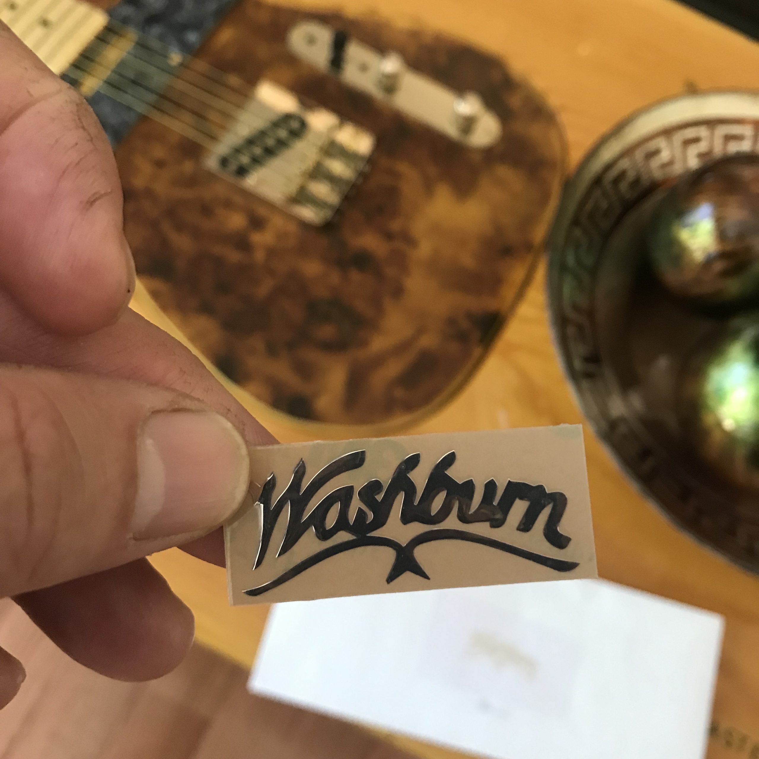 Washburn Guitar Decal 3D Laser Metal M26b