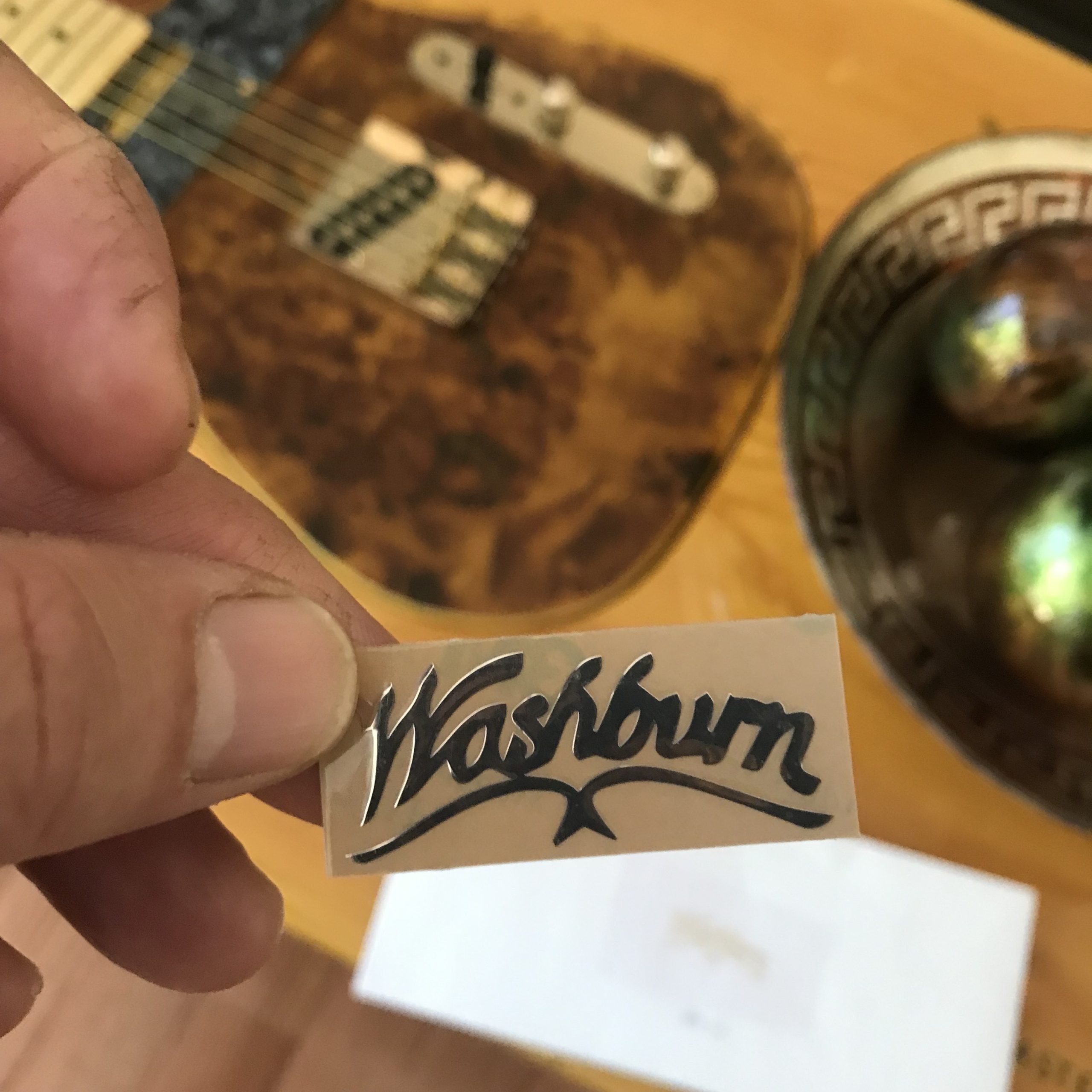 Washburn Guitar Decal 3D Laser Metal M26b